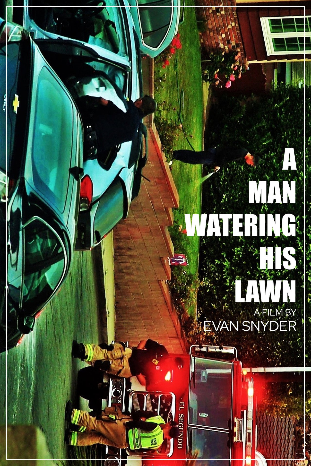 A Man Watering His Lawn filmaffisch