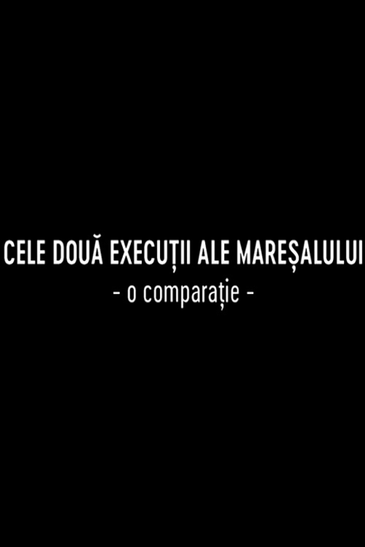 Cele două execuții ale Mareșalului filmaffisch
