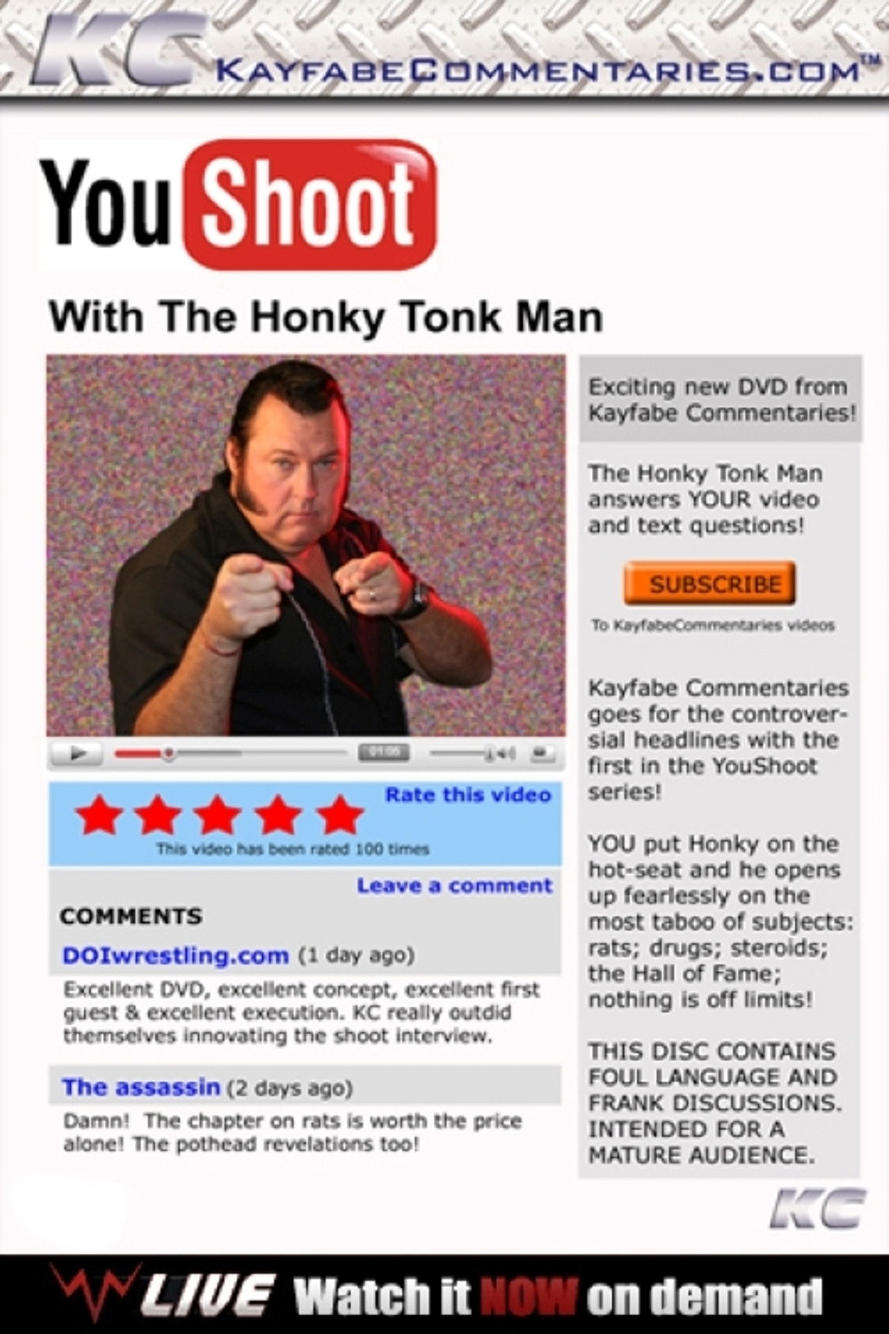 YouShoot: Honky Tonk Man Backdrop