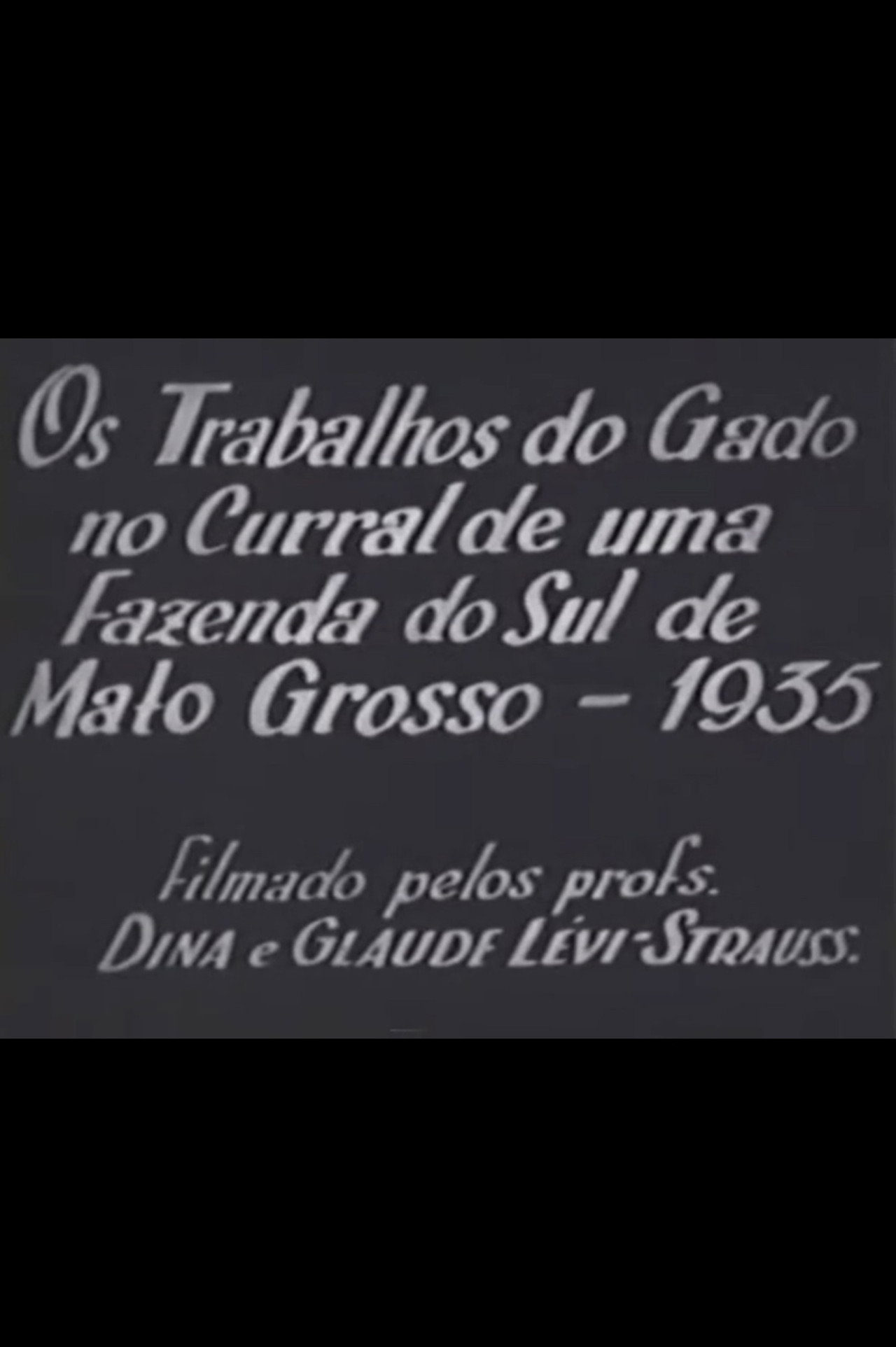 Os Trabalhos do Gado no Curral de uma Fazenda do sul do Mato Grosso filmaffisch