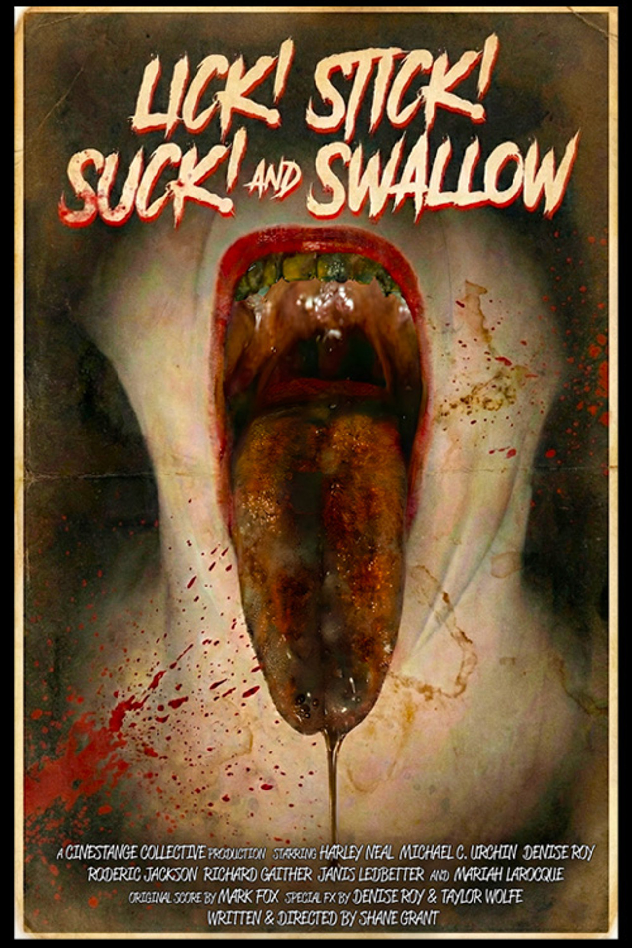 Lick! Stick! Suck! and Swallow Backdrop