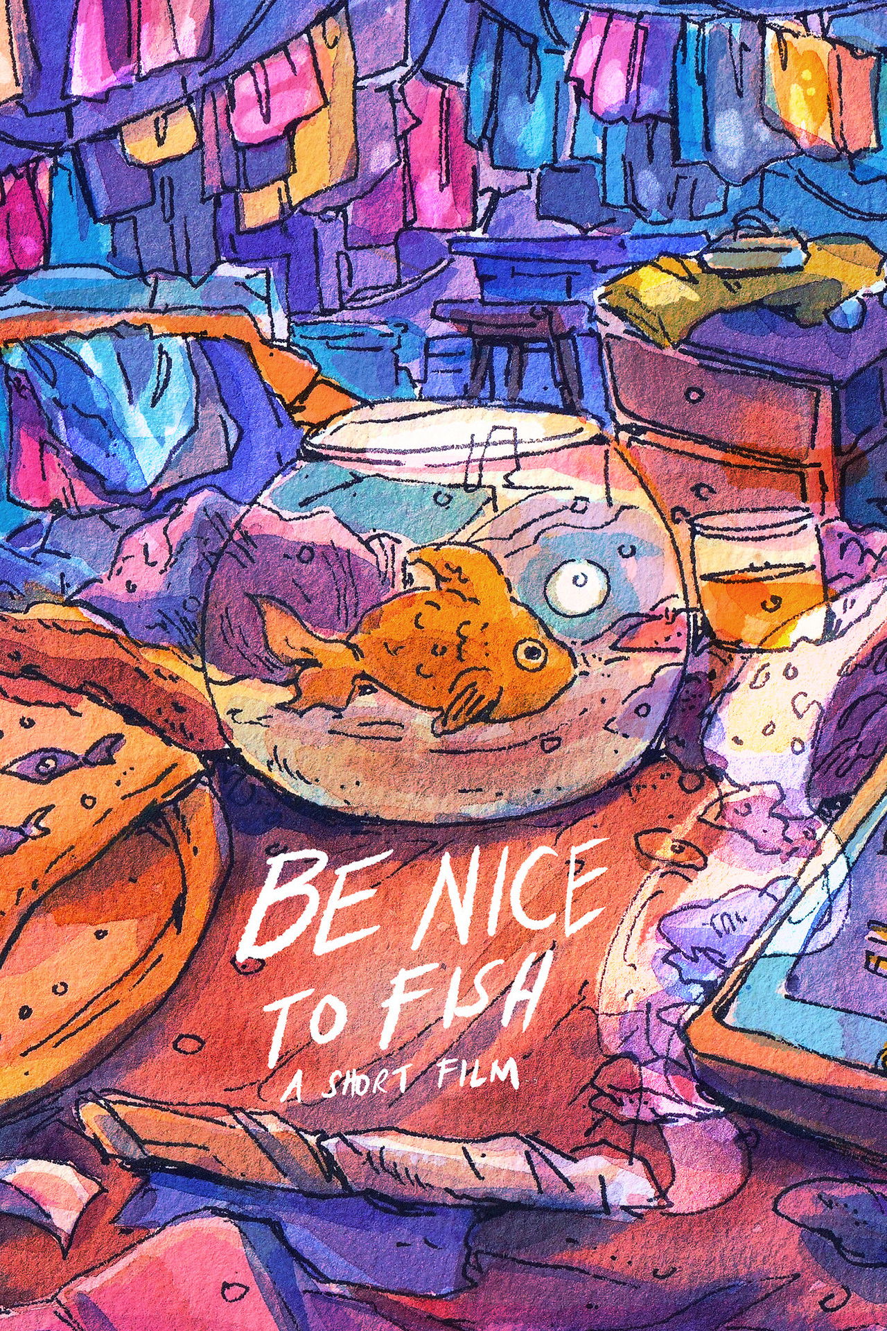 Be Nice to Fish Backdrop