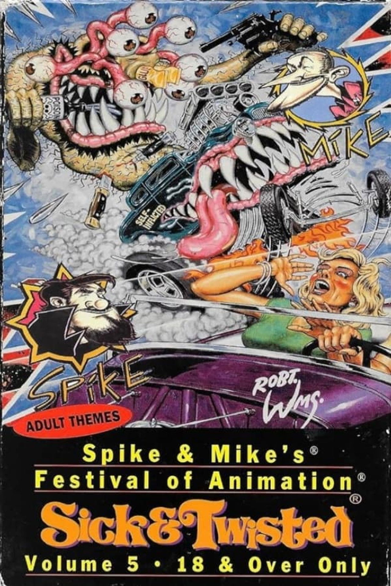 Nanna & Lil' Puss Puss in '20 Years of Spike and Mike' Backdrop