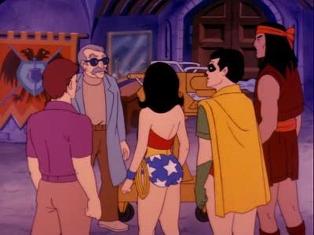 Super Friends - Season 8 Episode 6 : Island of the Dinosoids / Uncle Mxyzptlk