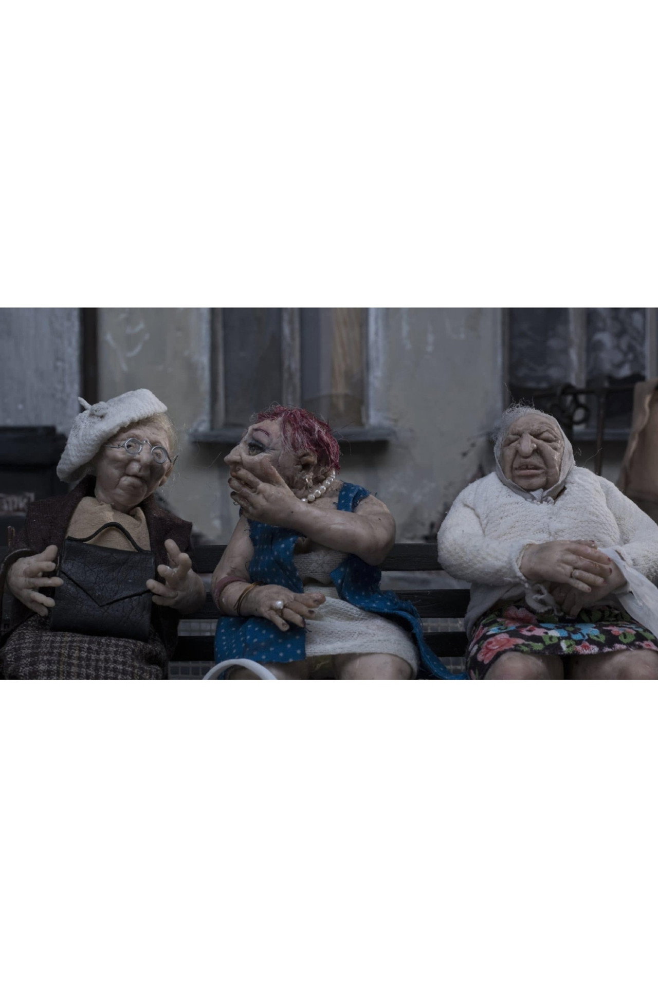 Three Women On a Bench Backdrop