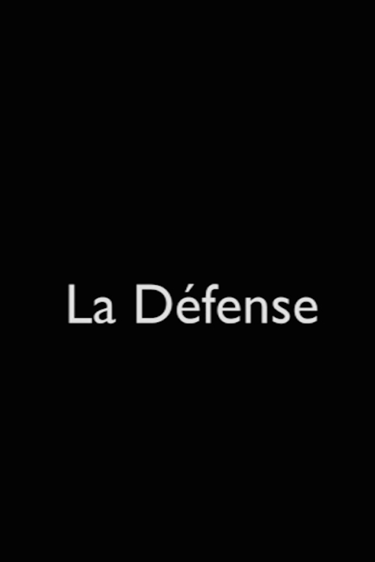 La Défense filmaffisch