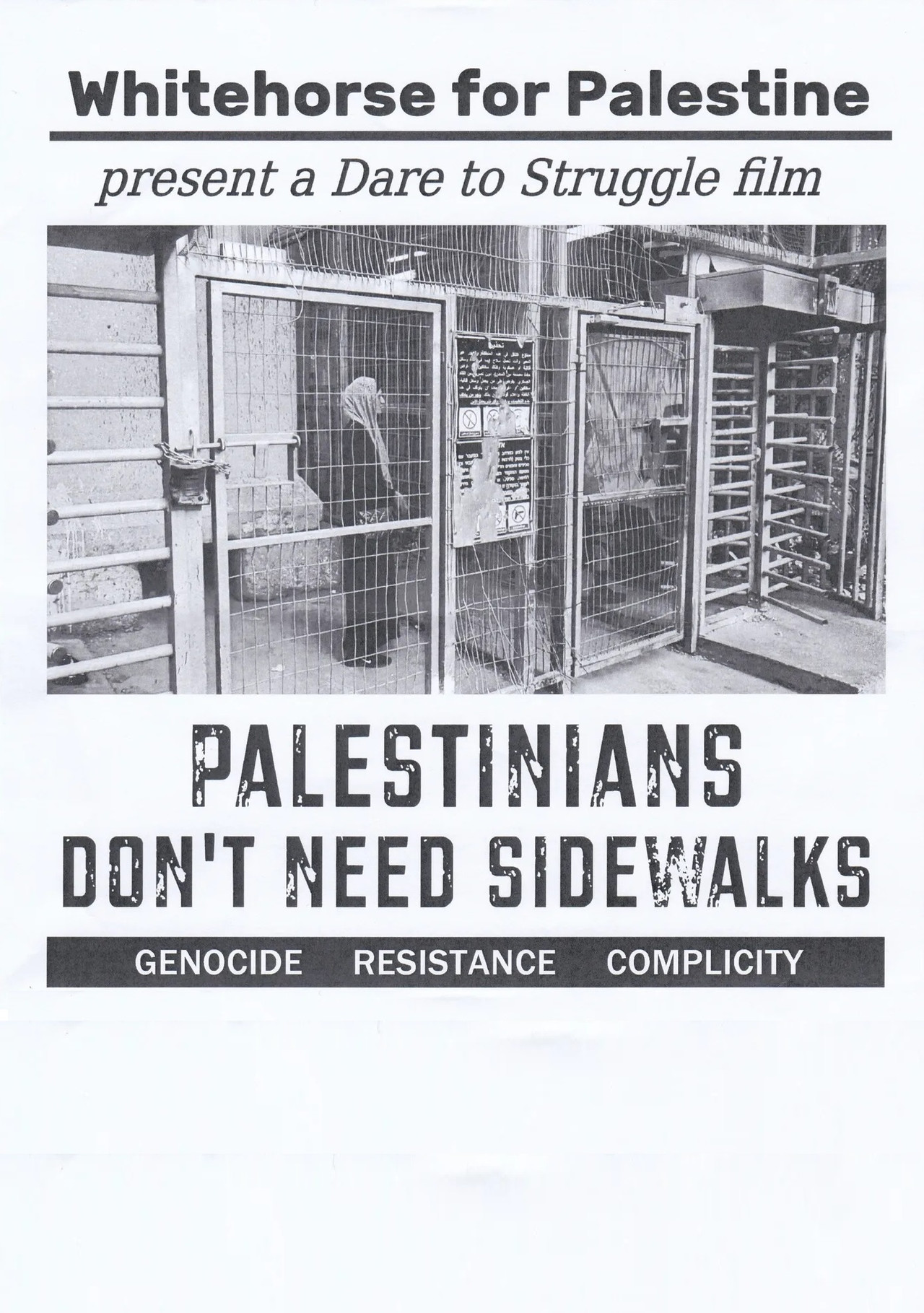 Palestinians Don't Need Sidewalks Backdrop