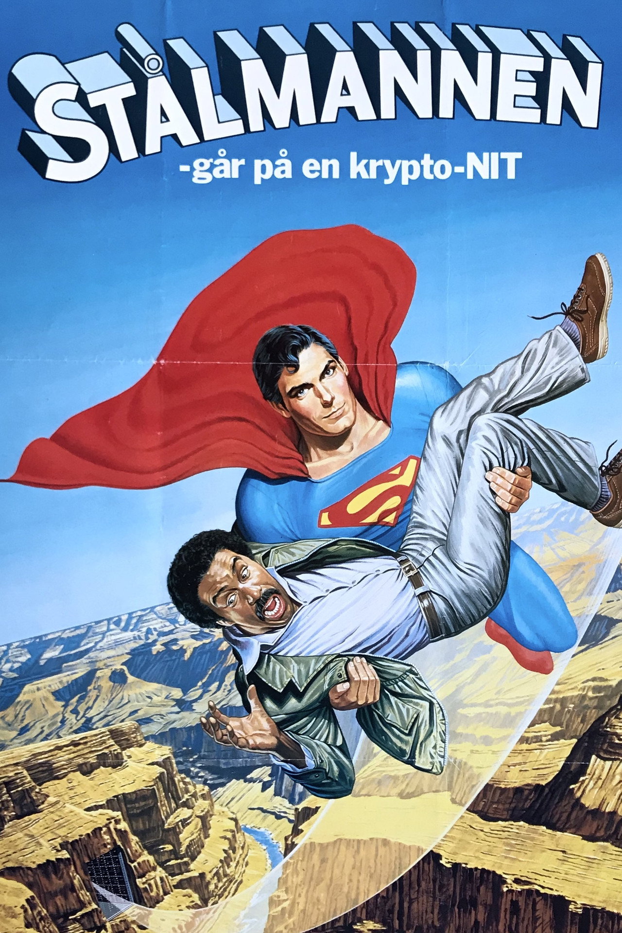 Stålmannen går på en krypto-nit filmaffisch