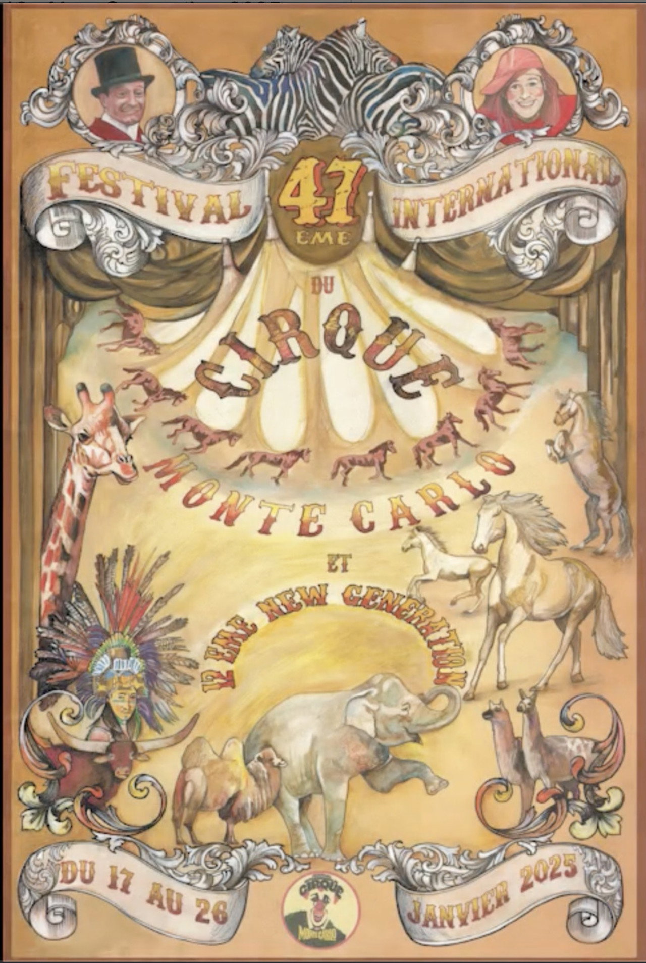 47e Festival international du cirque de Monte-Carlo filmaffisch