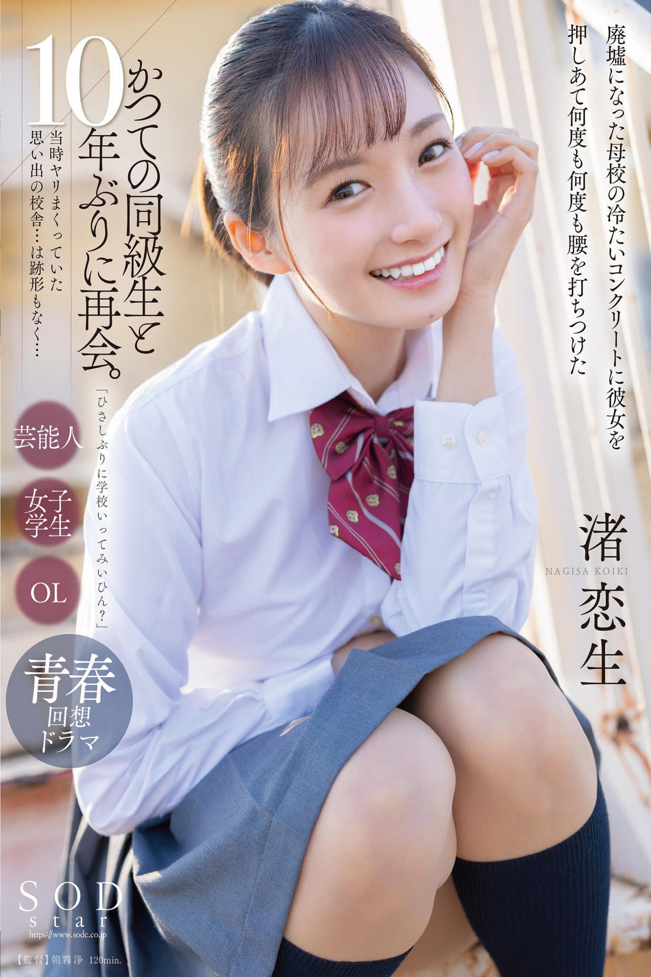 「ひさしぶりに学校いってみいひん?」かつての同級生と10年ぶりに再会。当時ヤリまくっていた思い出の校舎…は跡形もなく…廃墟になった母校の冷たいコンクリートに彼女を押しあて何度も何度も腰を打ちつけた 渚恋生 filmaffisch