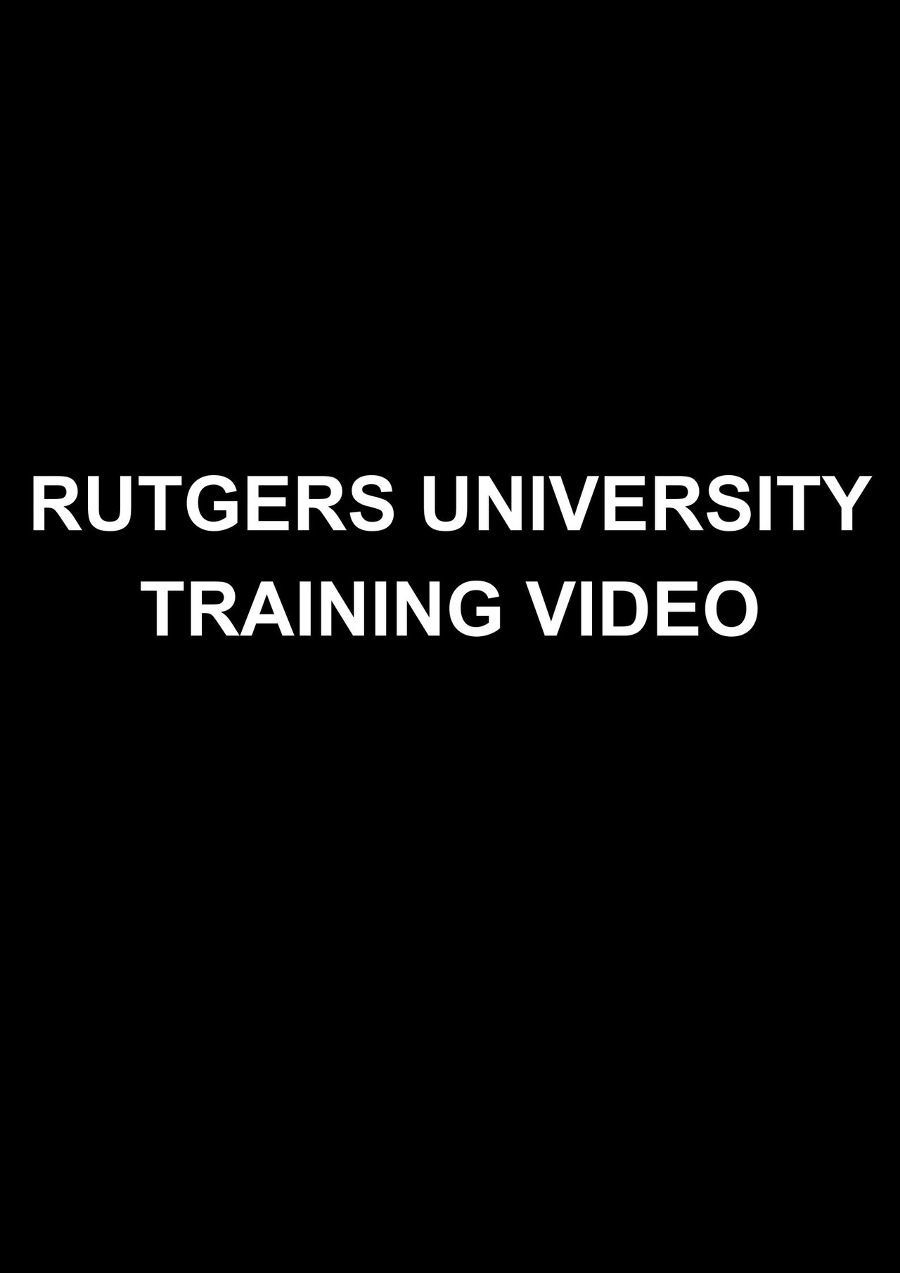 Rutgers University Training Video Backdrop