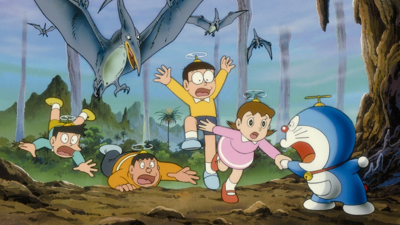 Doraemon: Nobita and the Knights on Dinosaurs Backdrop Image