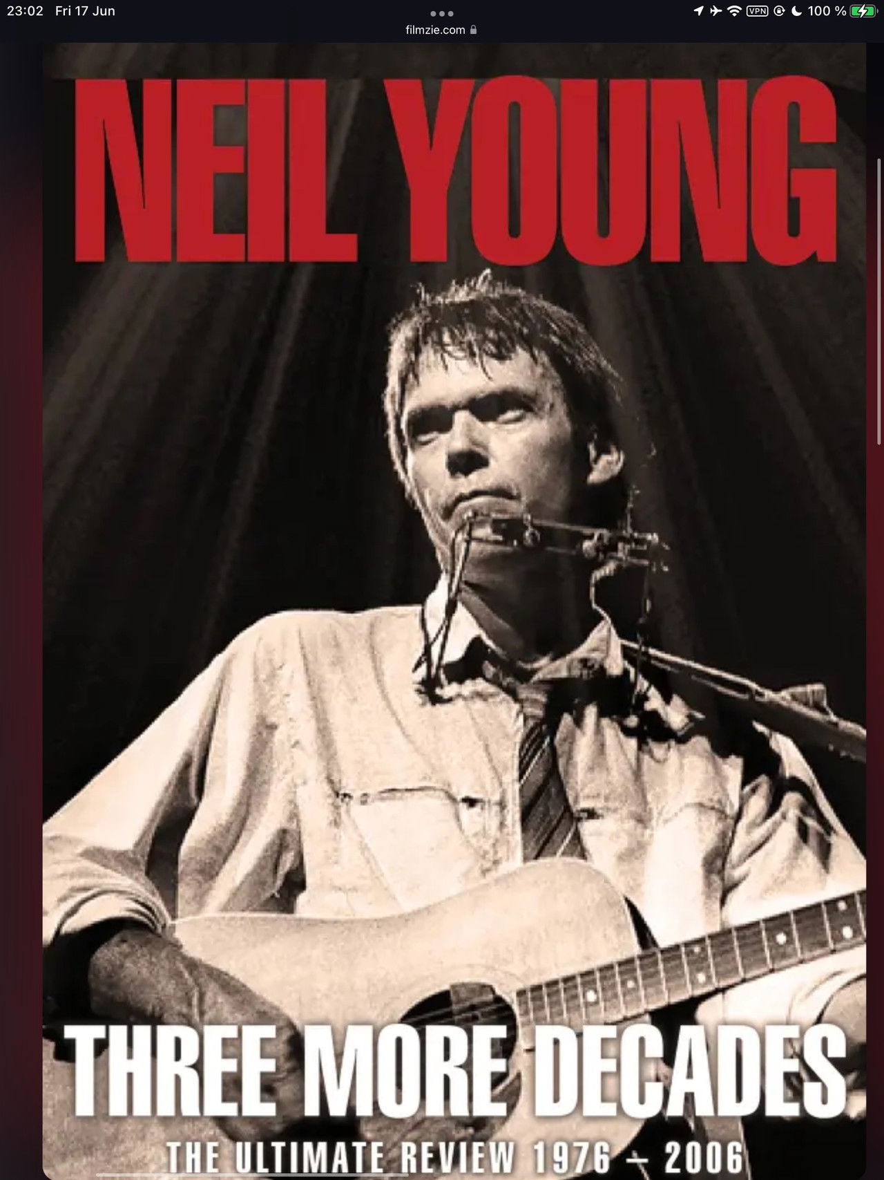 Neil Young: Three More Decades Backdrop