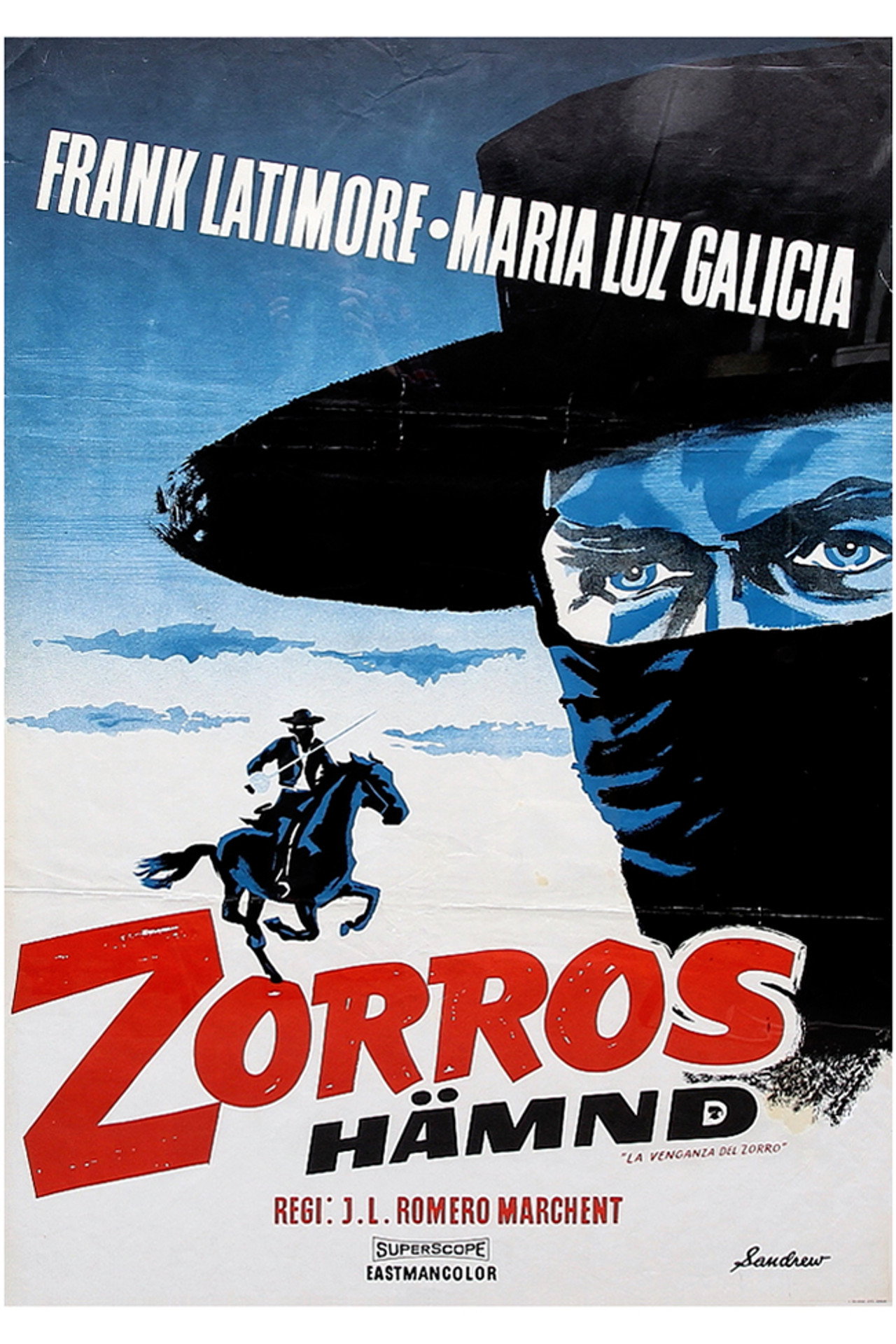 La venganza del Zorro filmaffisch