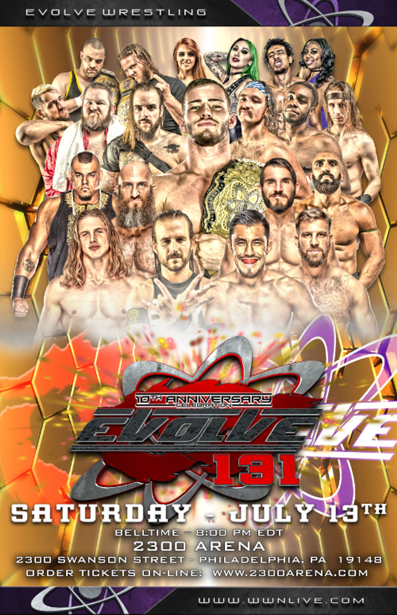 EVOLVE 131-- 10th Anniversary Backdrop