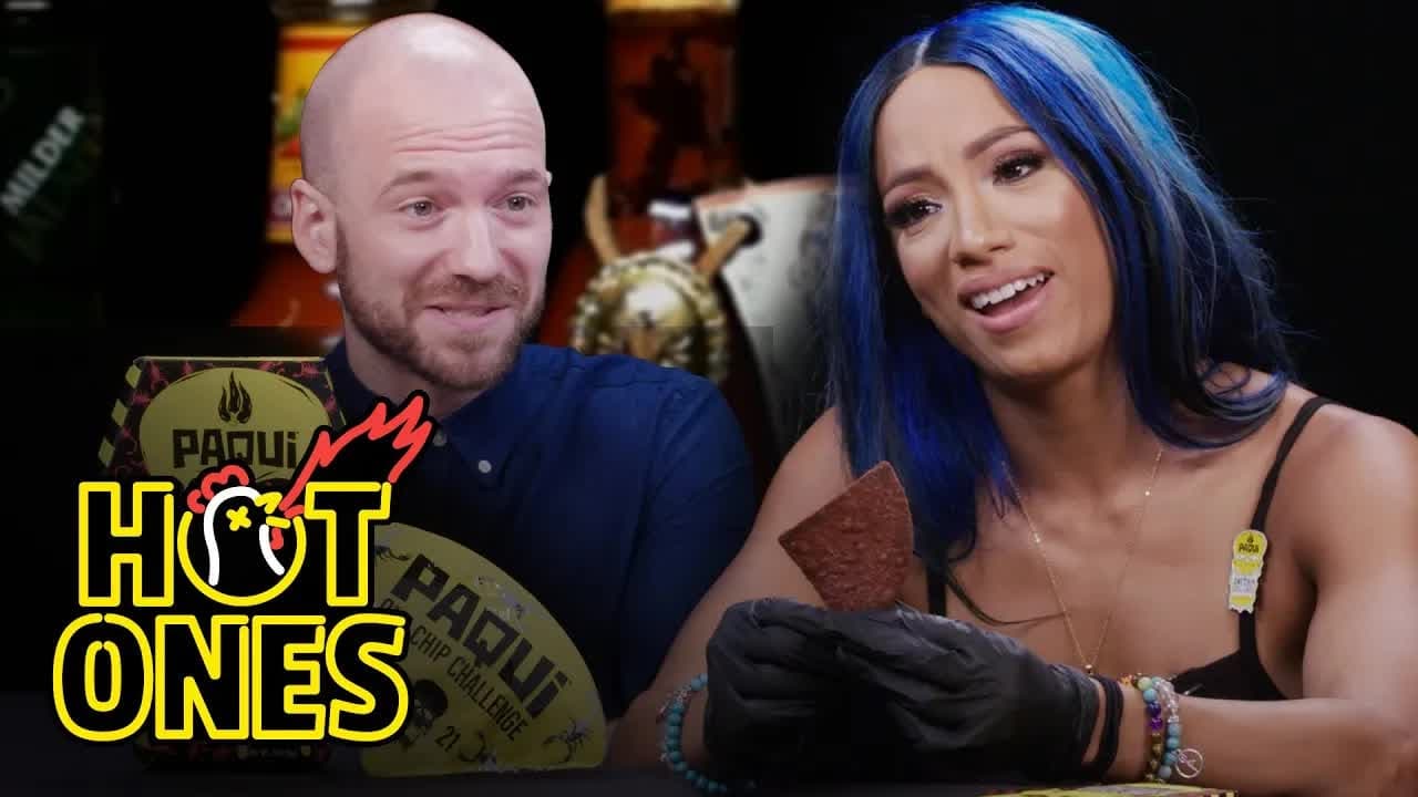 Hot Ones - Season 0 Episode 30 : Sean Evans and Sasha Banks Try the Paqui One Chip Challenge