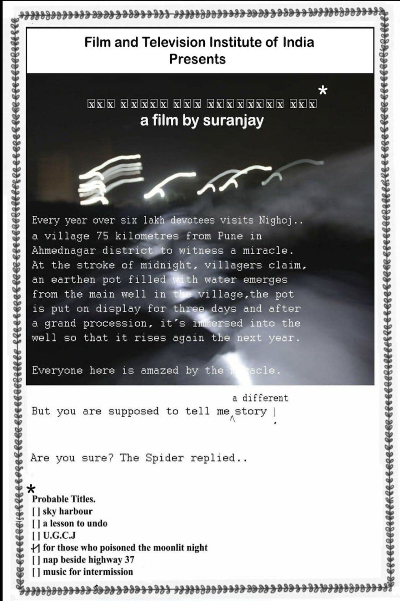 For Those Who Poisoned the Moonlit Night Backdrop