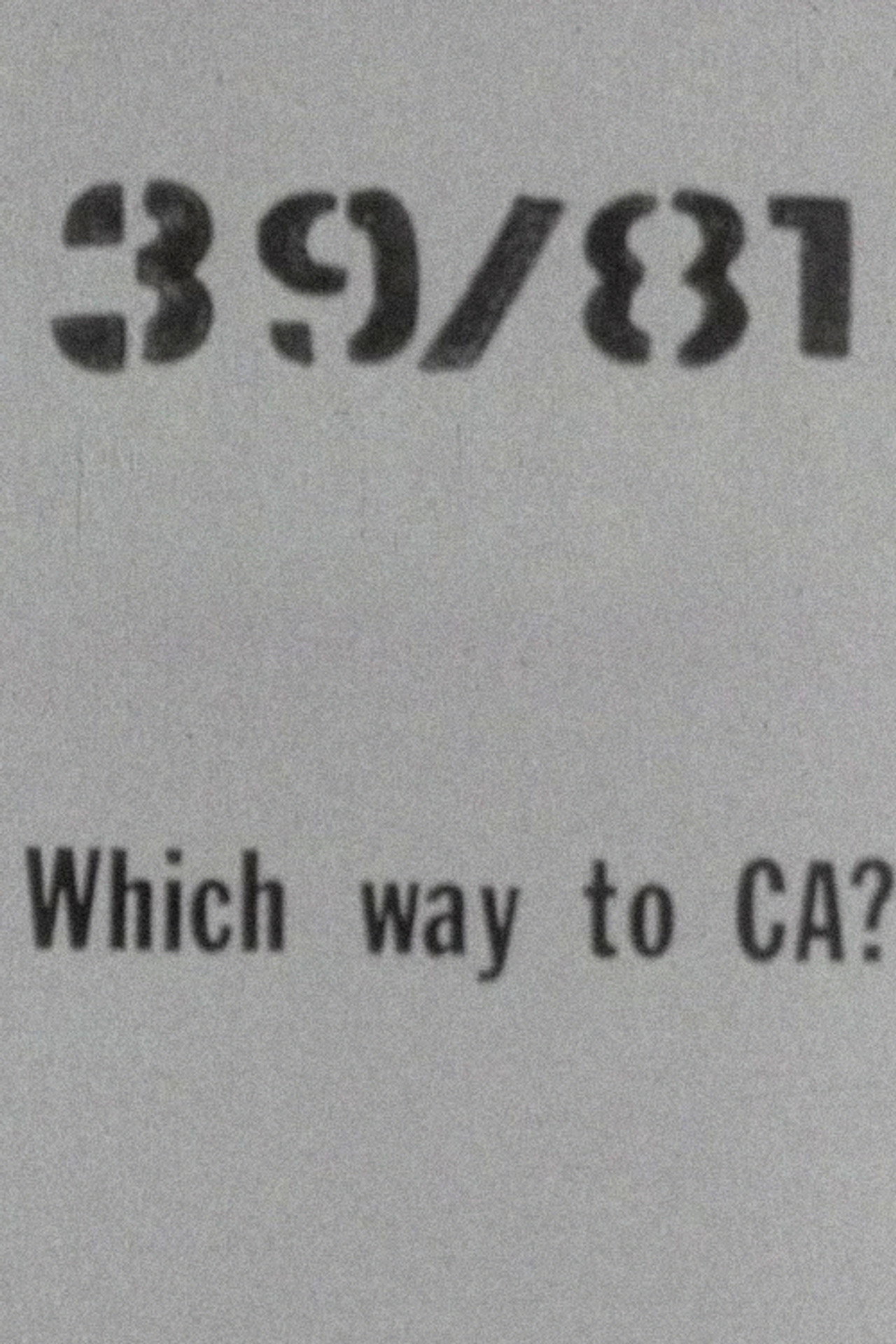 39/81 Which Way to CA? filmaffisch