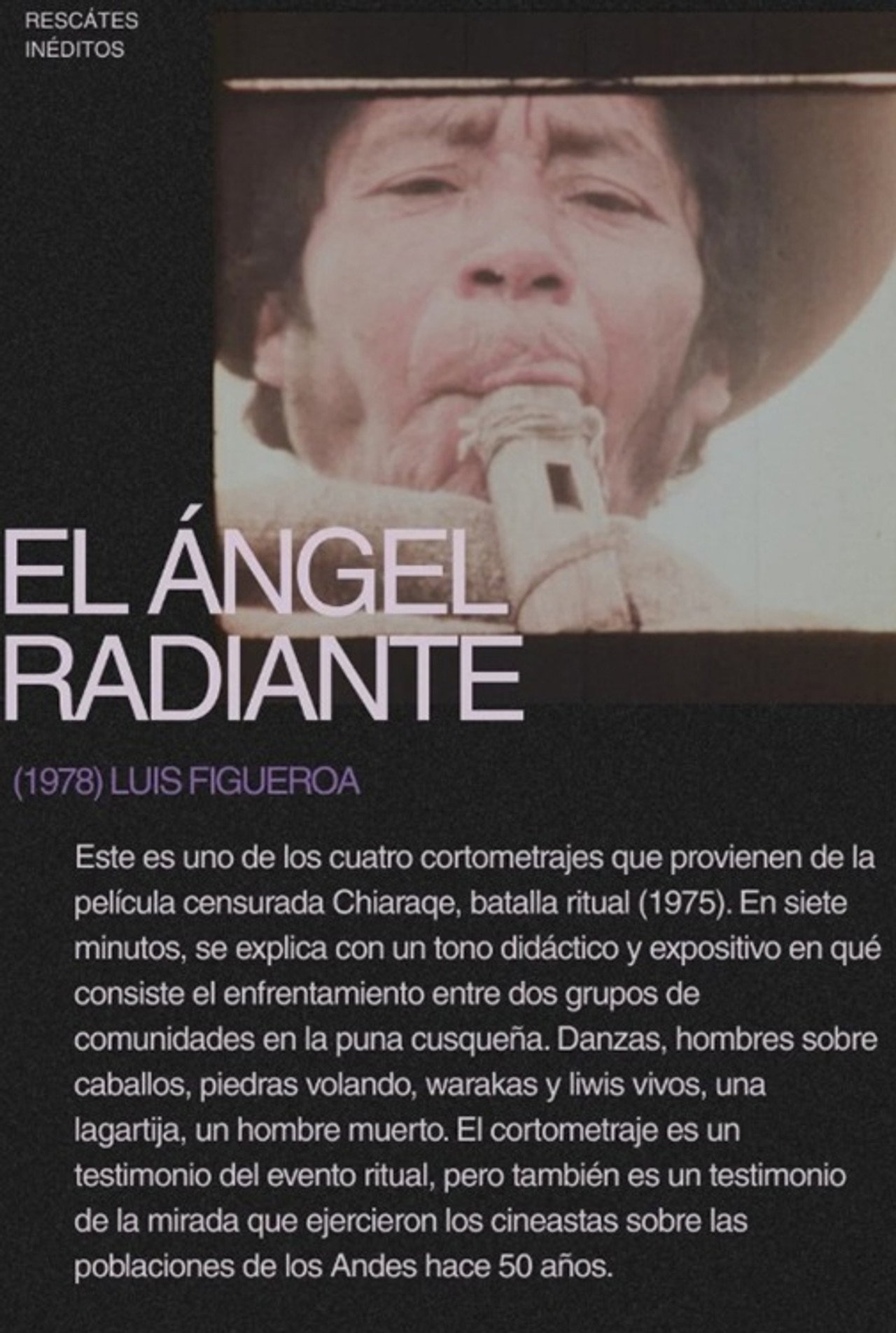 El Ángel Radiante filmaffisch