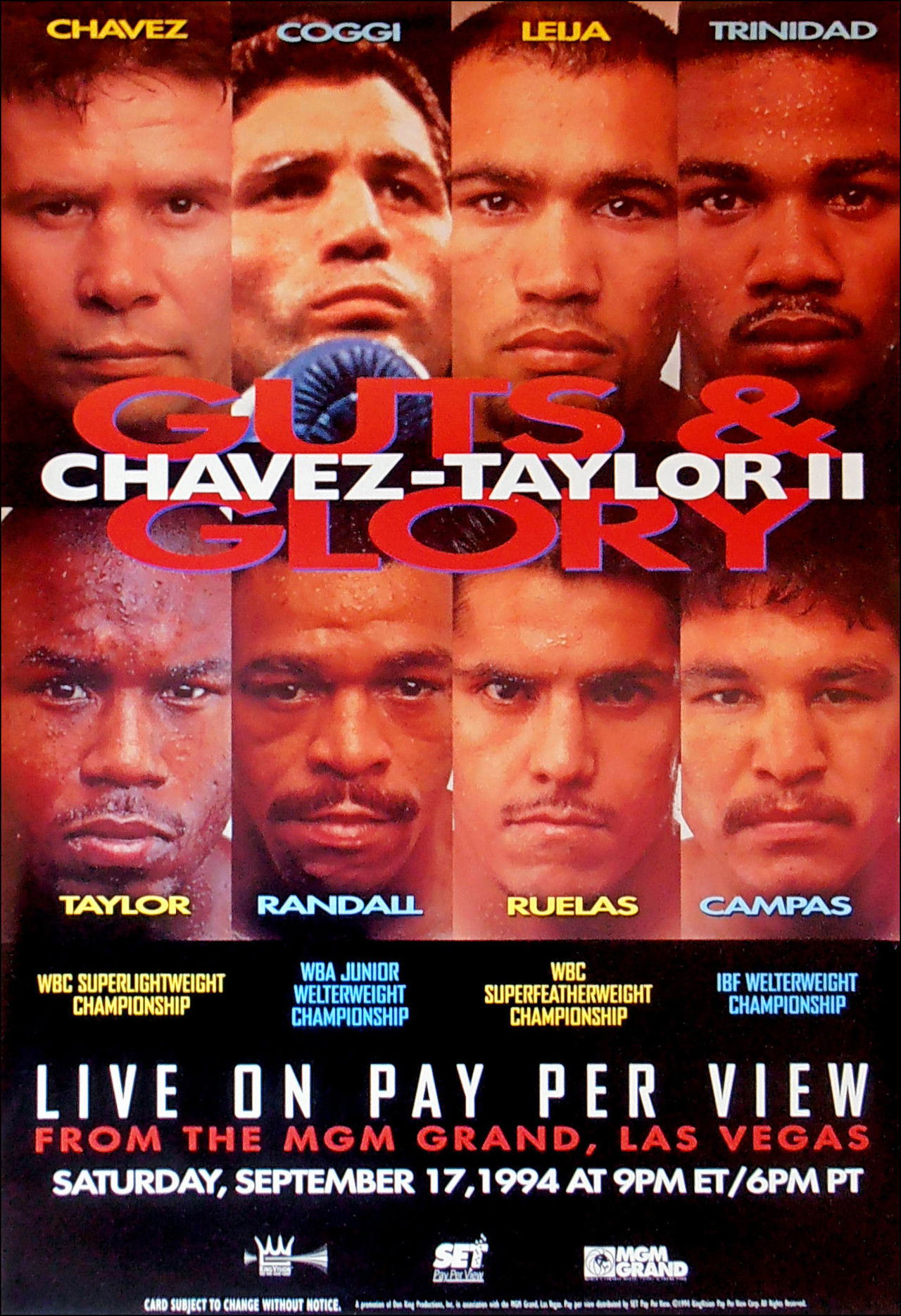 Julio César Chávez vs. Meldrick Taylor II Backdrop