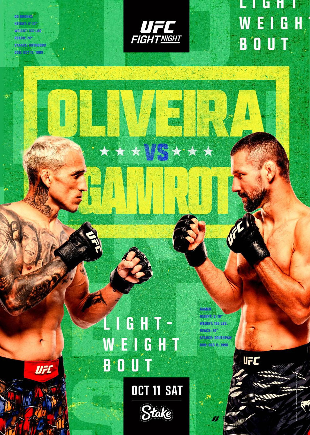 UFC Fight Night 261: Oliveira vs. Gamrot poster