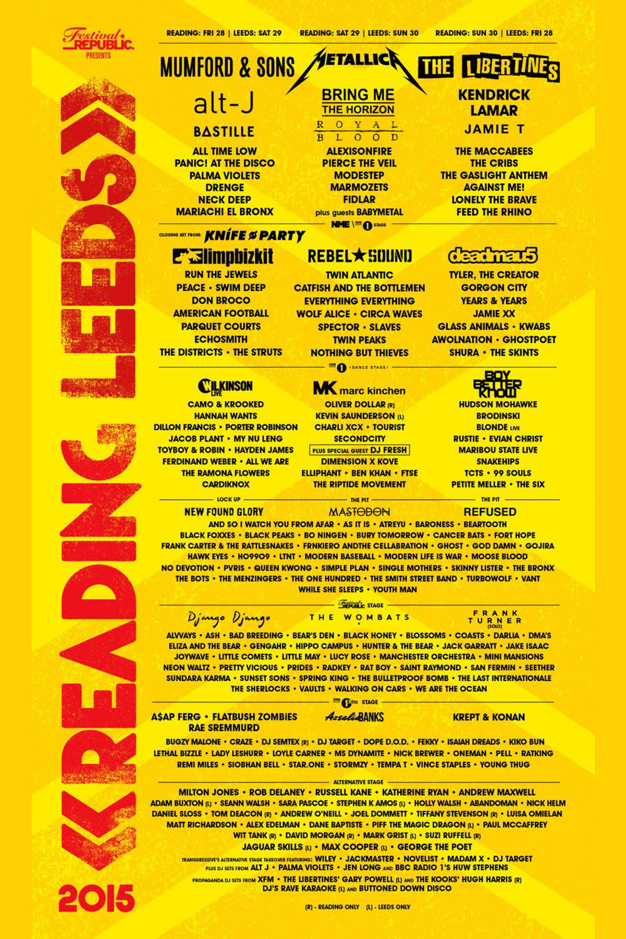 Alt-J - Live Reading Festival filmaffisch
