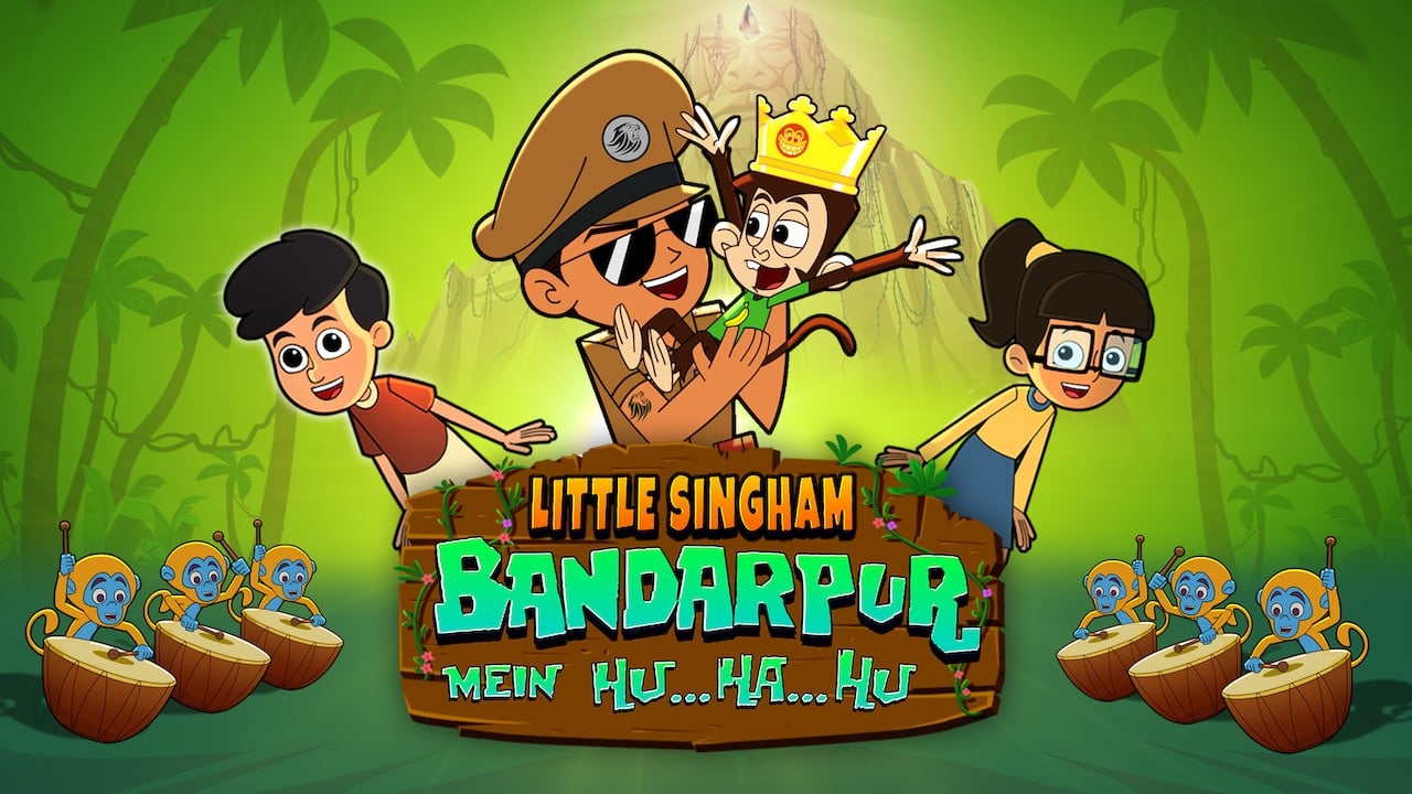 Little Singham Bandarpur Mein Hu Ha Hu background