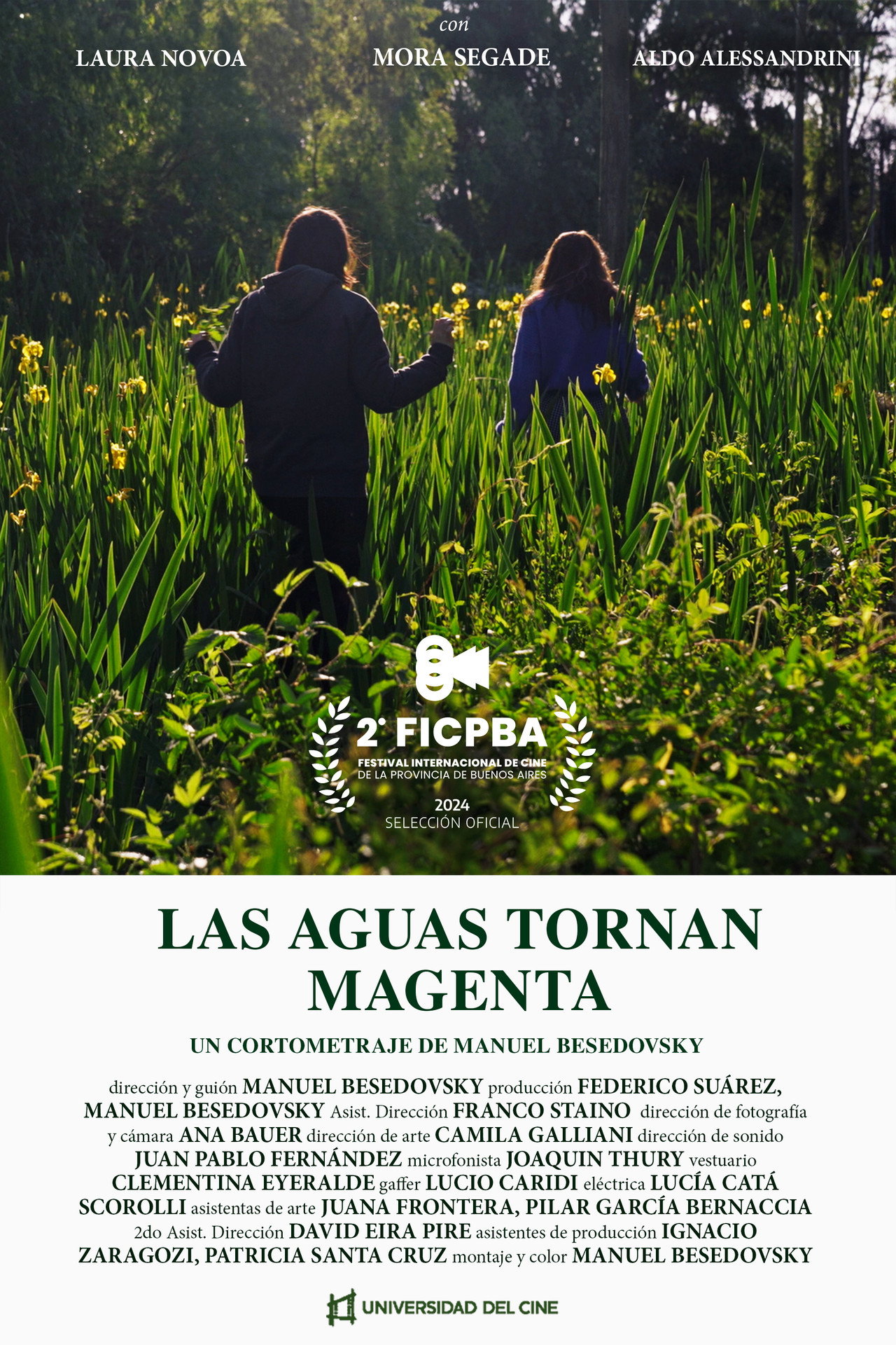 Las aguas tornan magenta filmaffisch