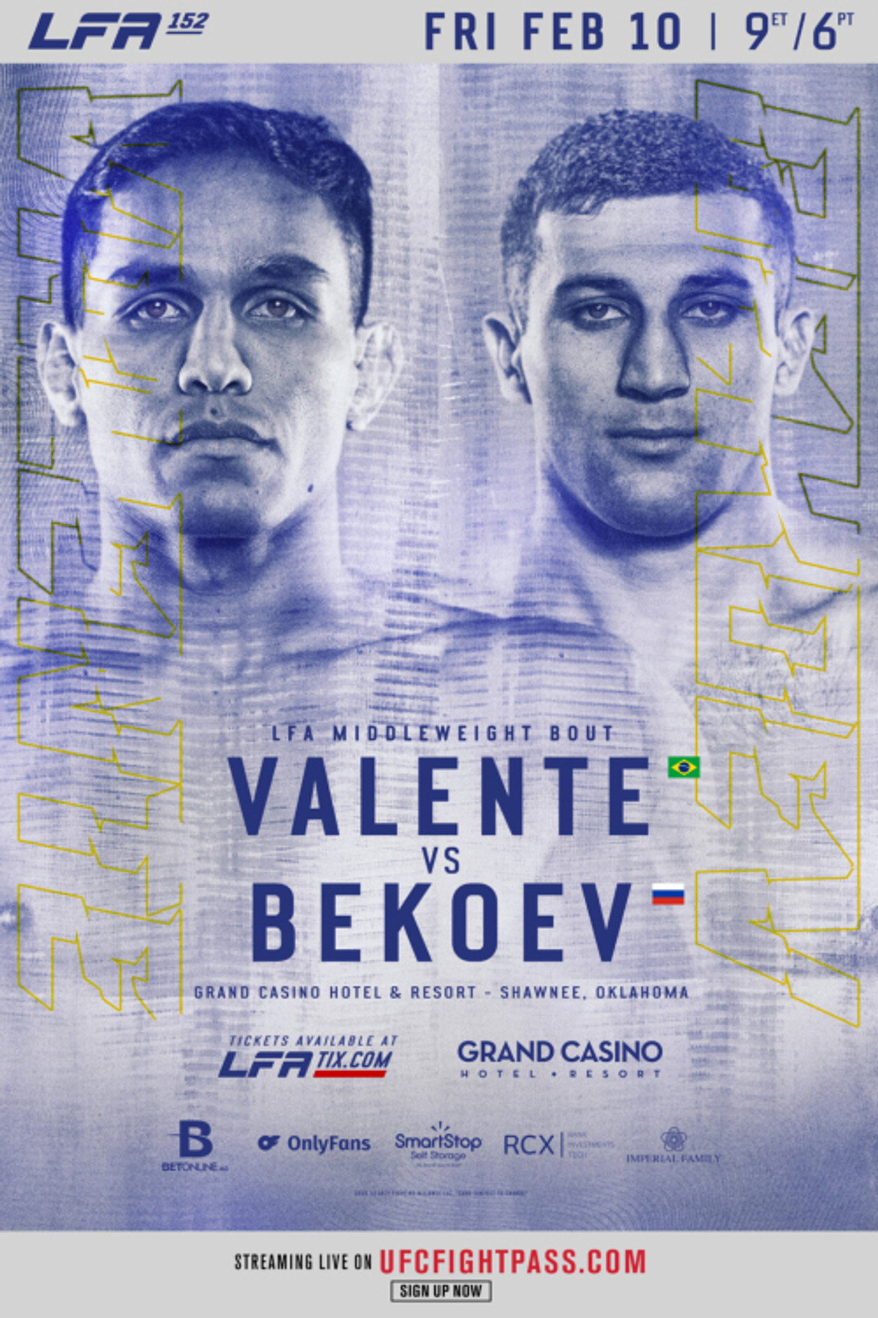 LFA 152: Valente vs. Bekoev filmaffisch