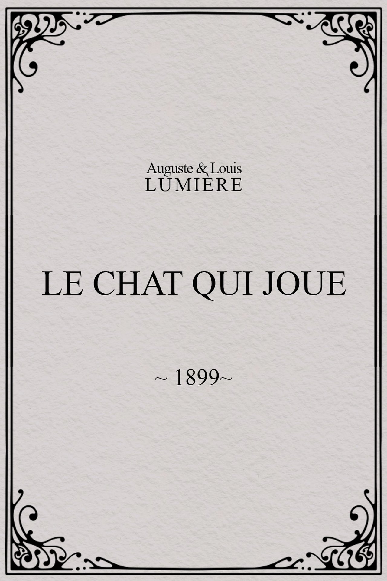 مشاهدة فيلم Le chat qui joue مترجم بدون اعلانات - بوستر