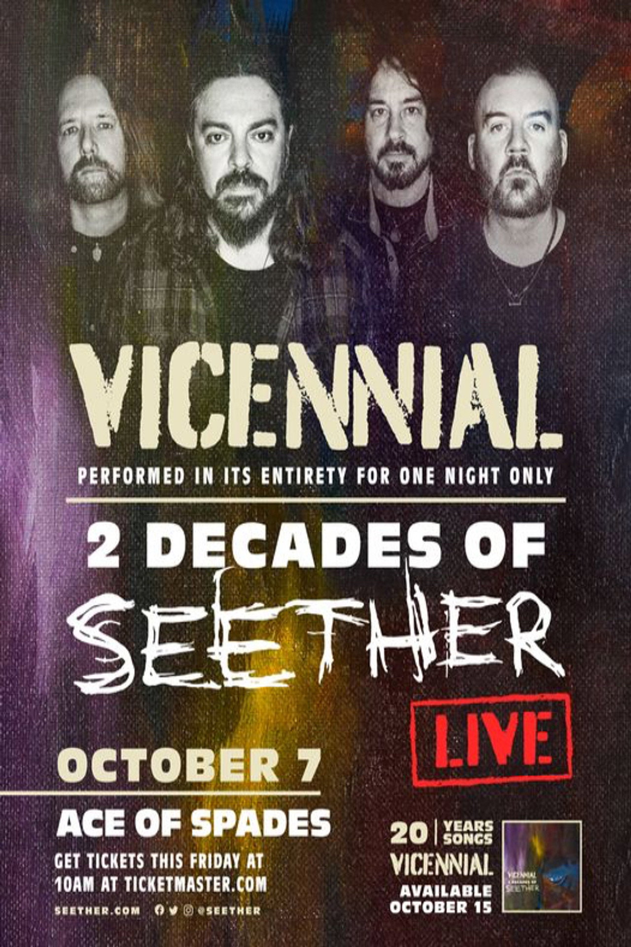 Seether | Vicennial Live Stream filmaffisch