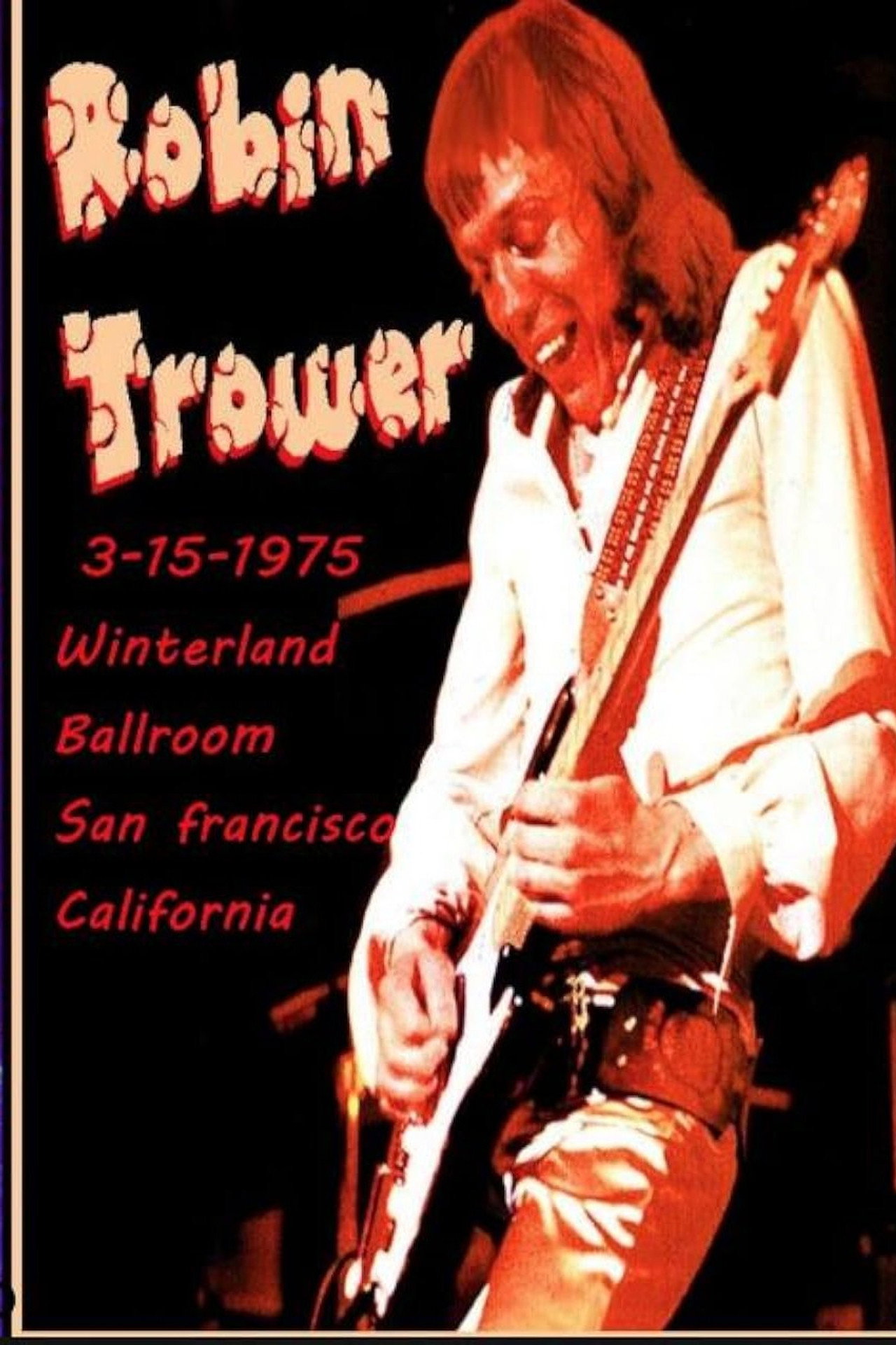 Robin Trower at Winterland 1975 Backdrop