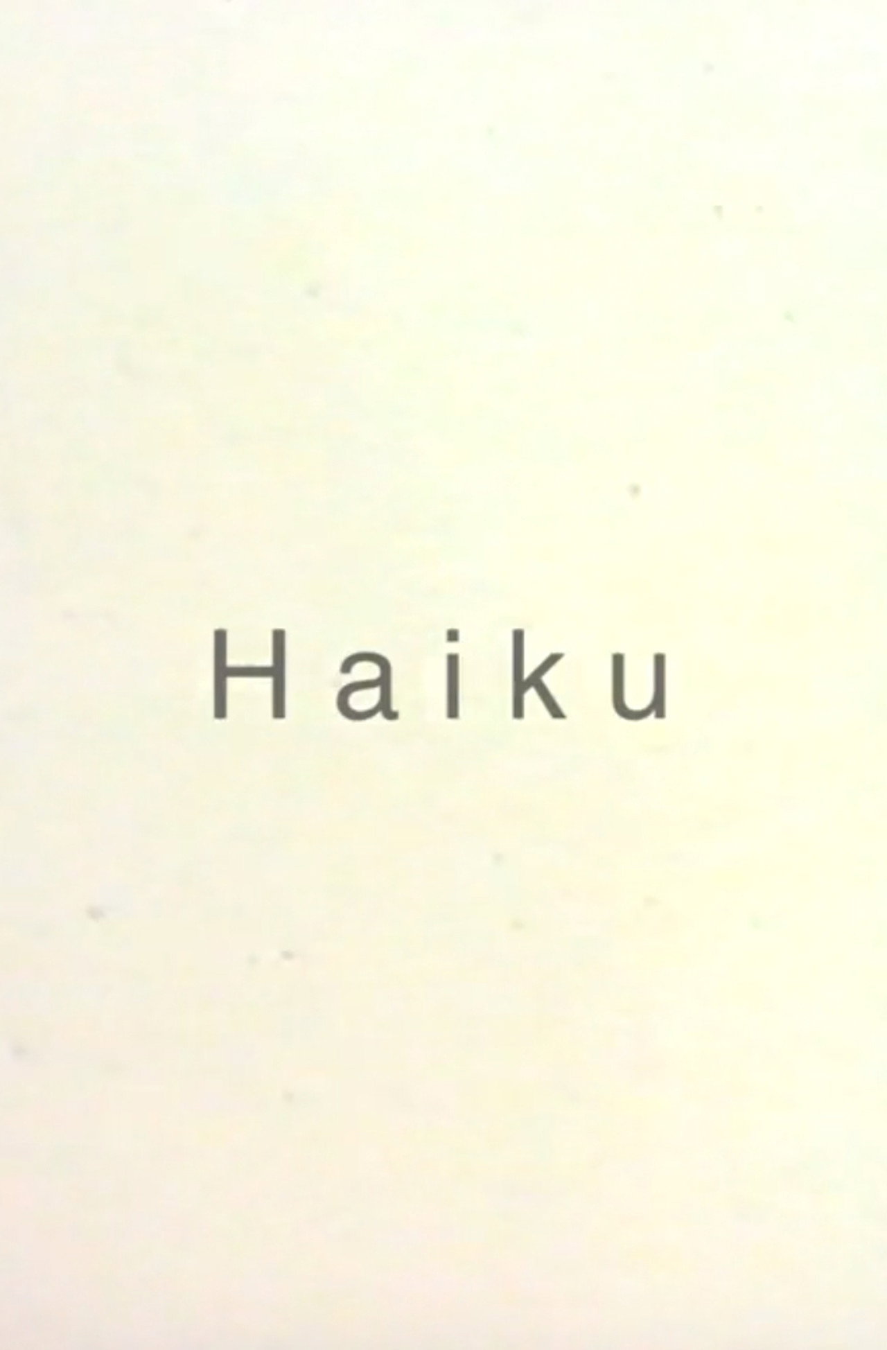 Haiku filmaffisch