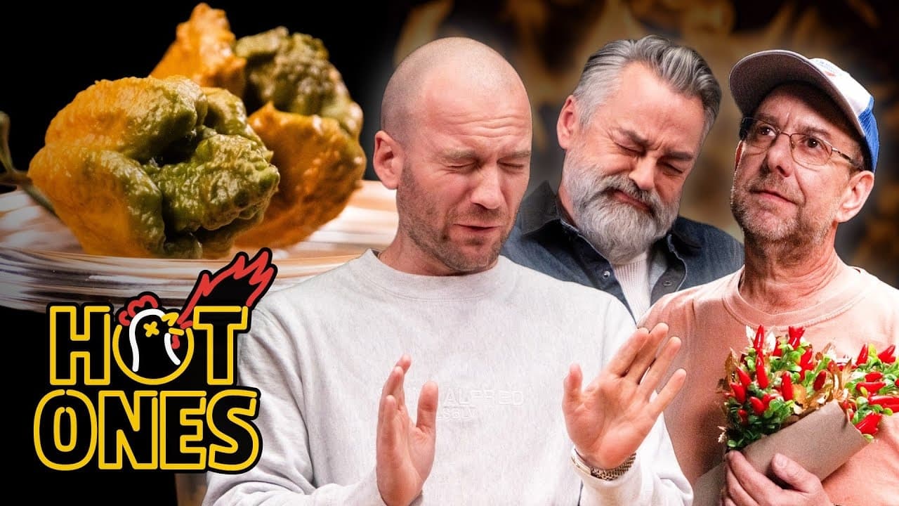Hot Ones - Season 0 Episode 39 : Pepper X: Sean Evans, Chili Klaus & Smokin' Ed Currie Eat the New World's Hottest Pepper