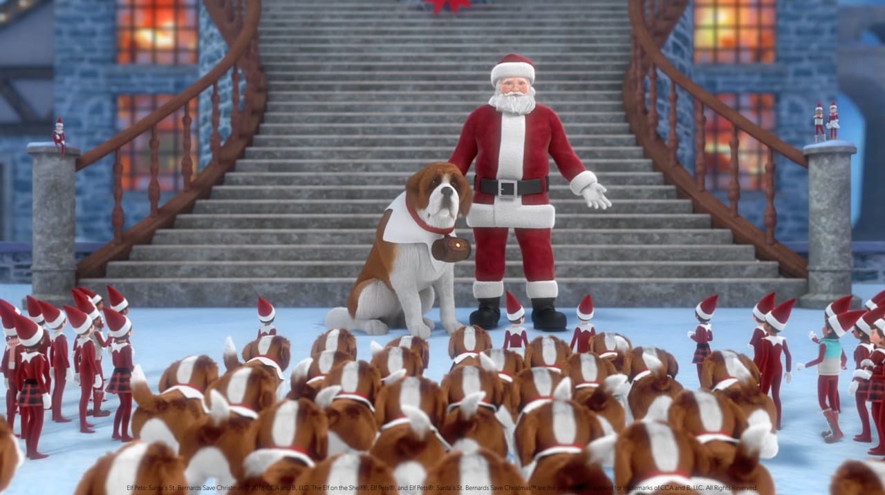 Elf Pets: Santa's St. Bernards Save Christmas Backdrop Image