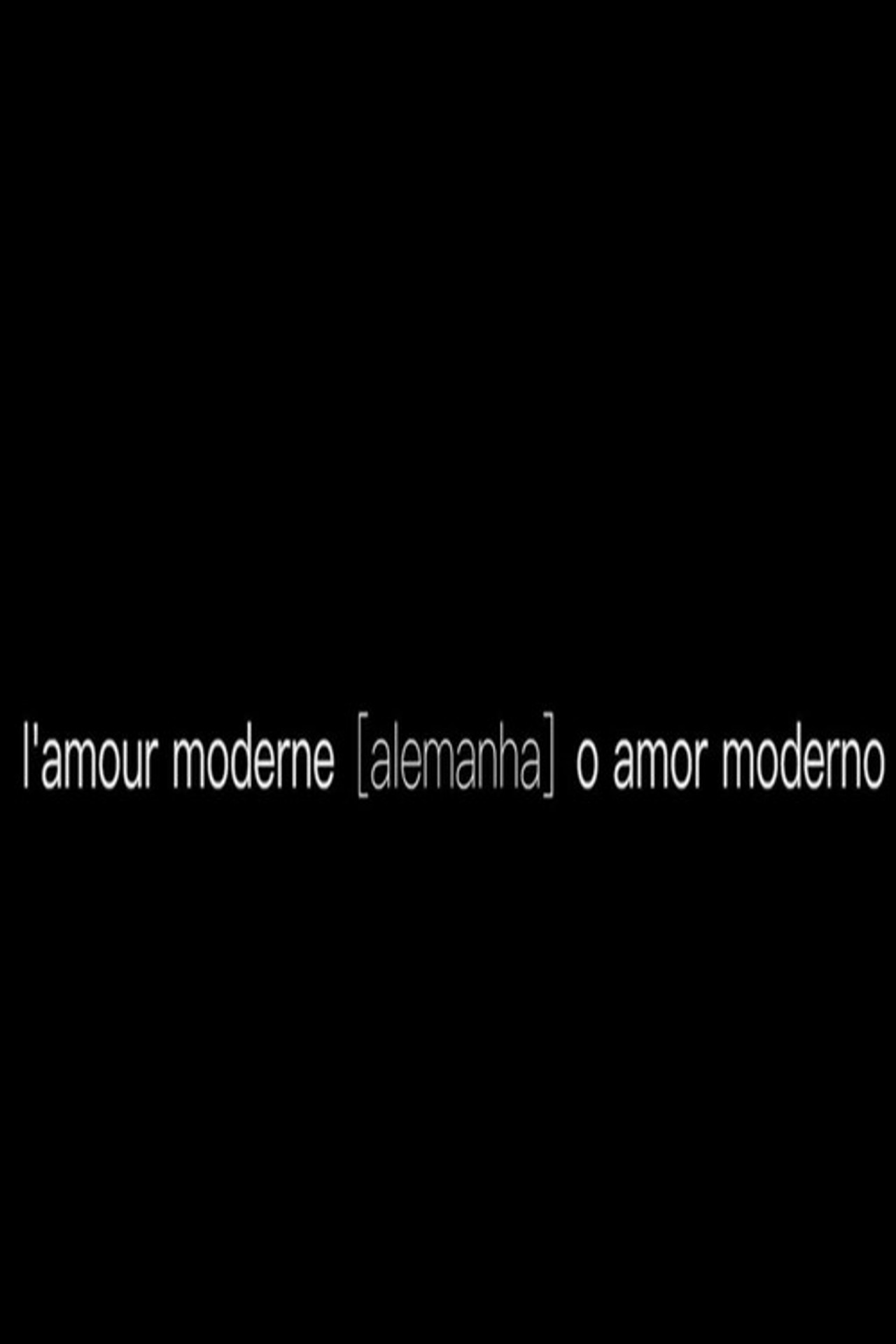L'amour moderne [allemagne] filmaffisch