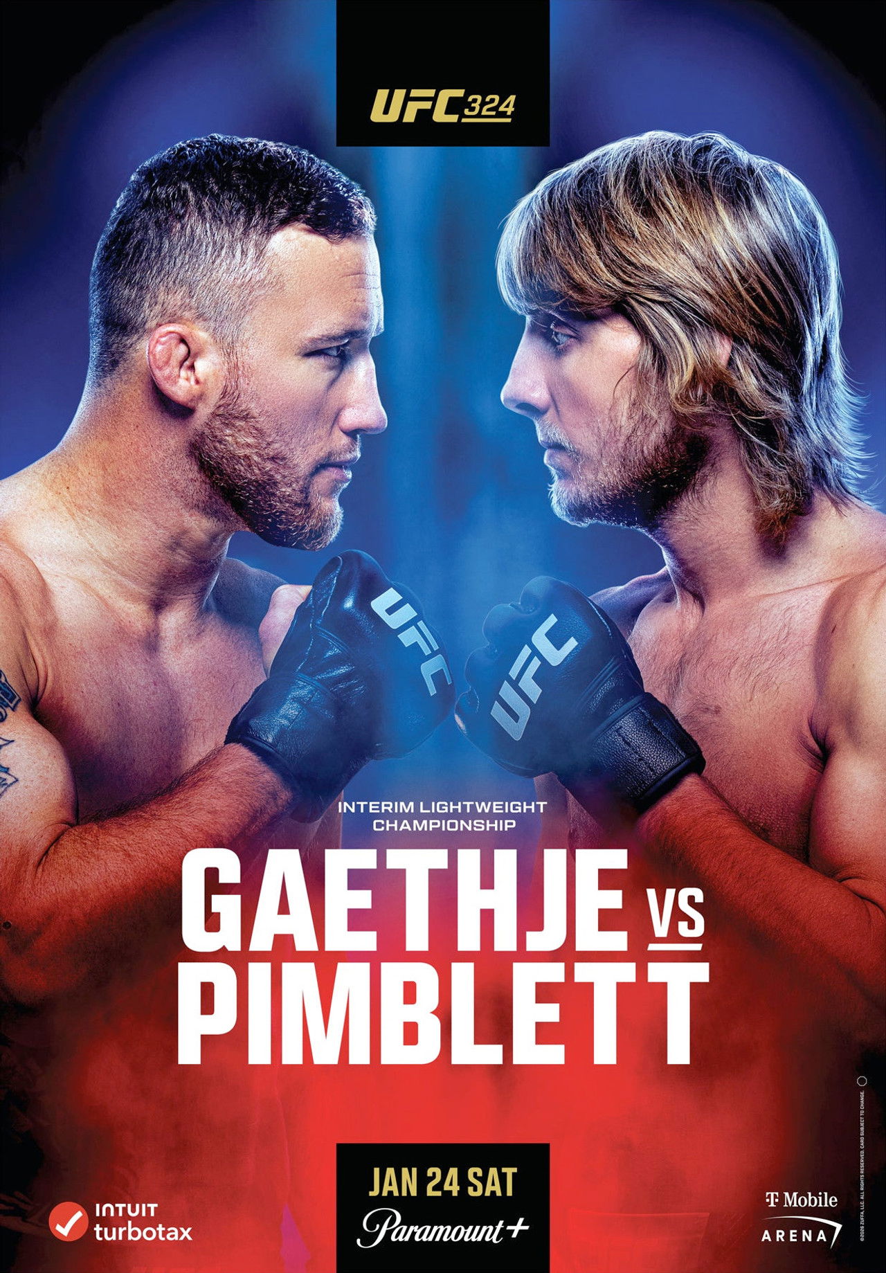 UFC 324: Gaethje vs. Pimblett poster