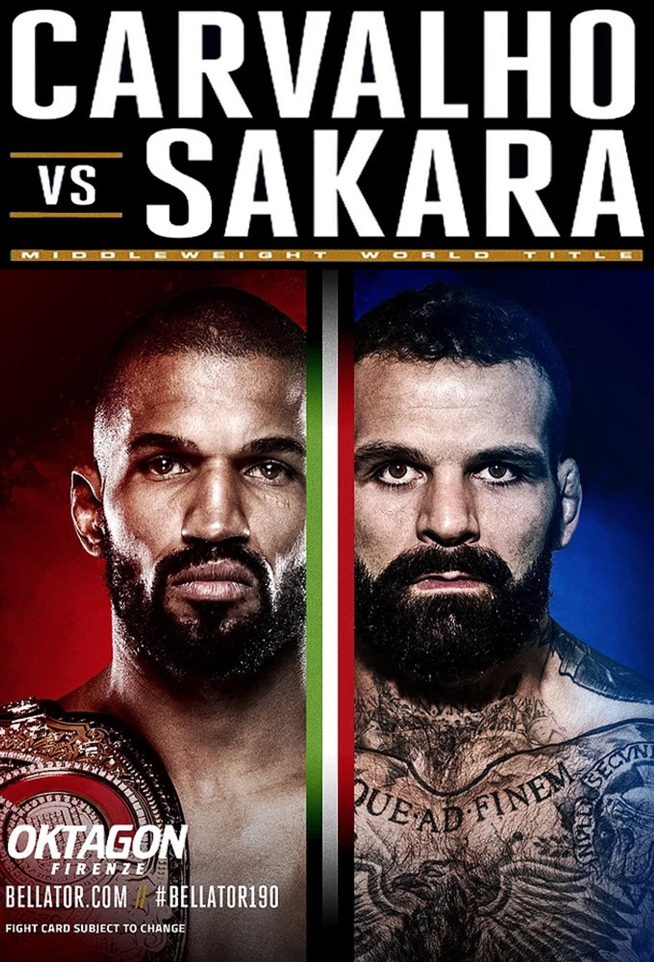 Bellator 190: Carvalho vs. Sakara filmaffisch