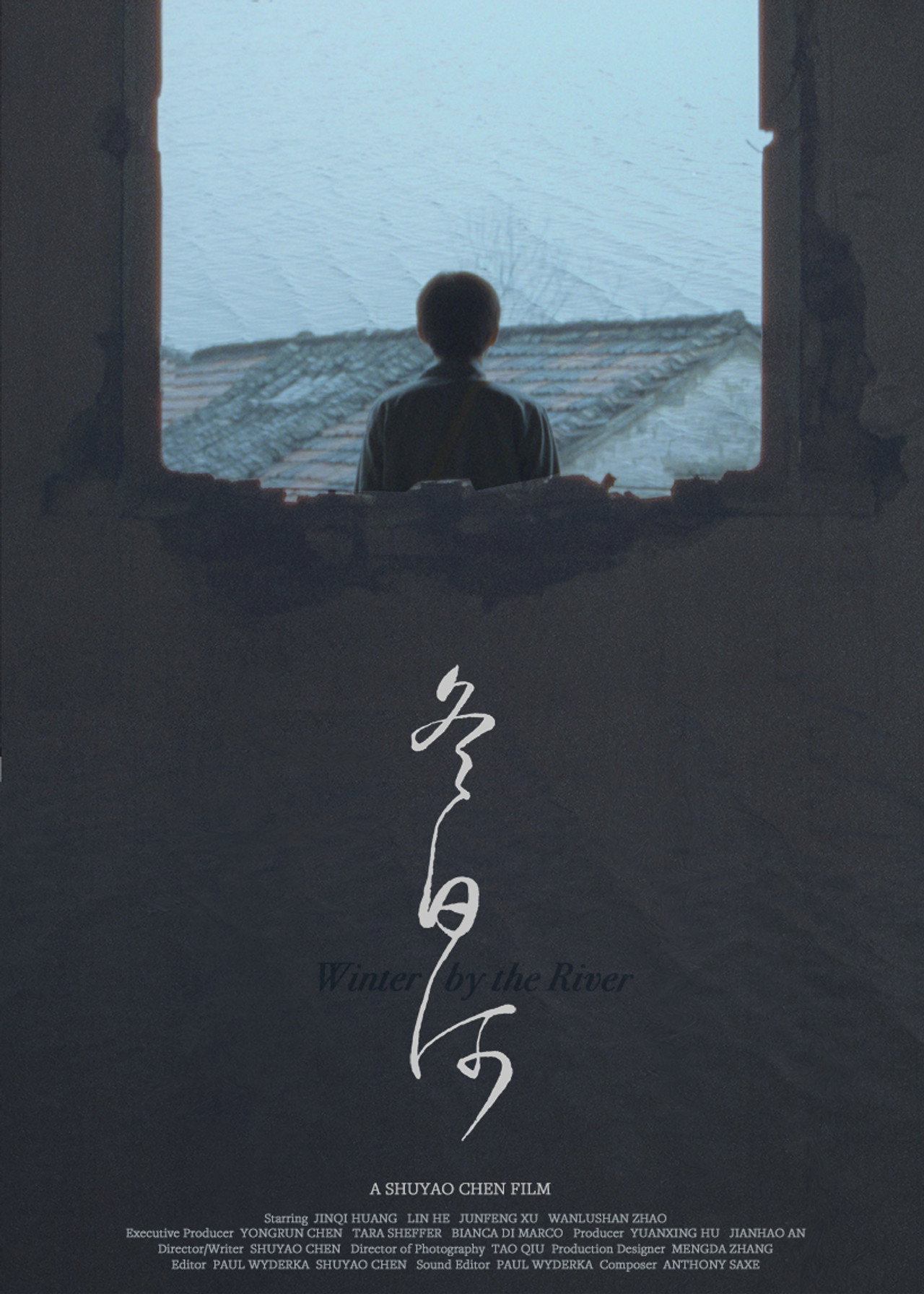 Winter by the River Backdrop