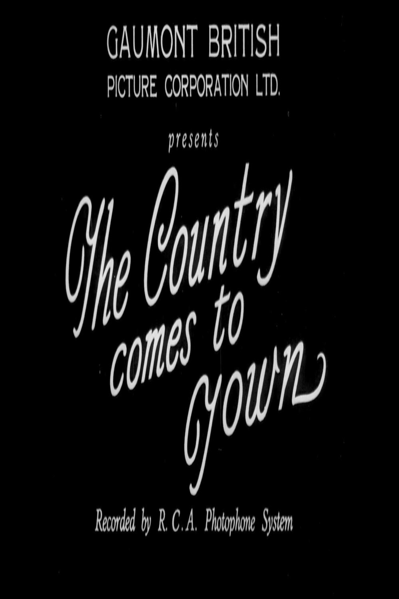The Country Comes to Town filmaffisch