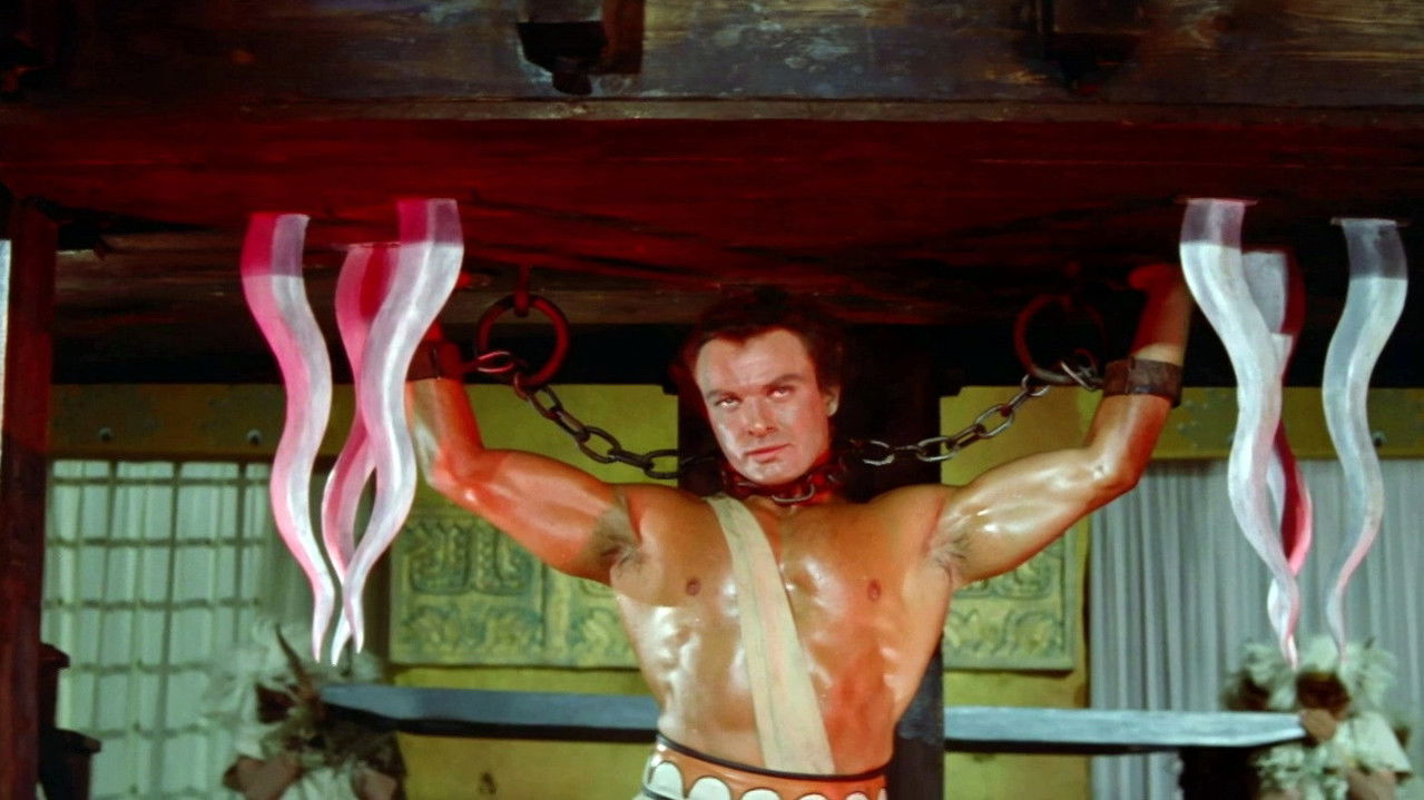 Mole Men Against the Son of Hercules backdrop