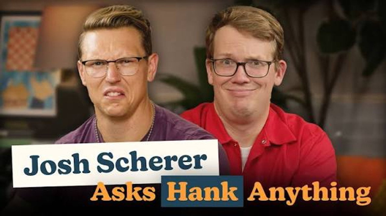 Still from Is Human Meat Vegan? | Josh Scherer Asks Hank Anything