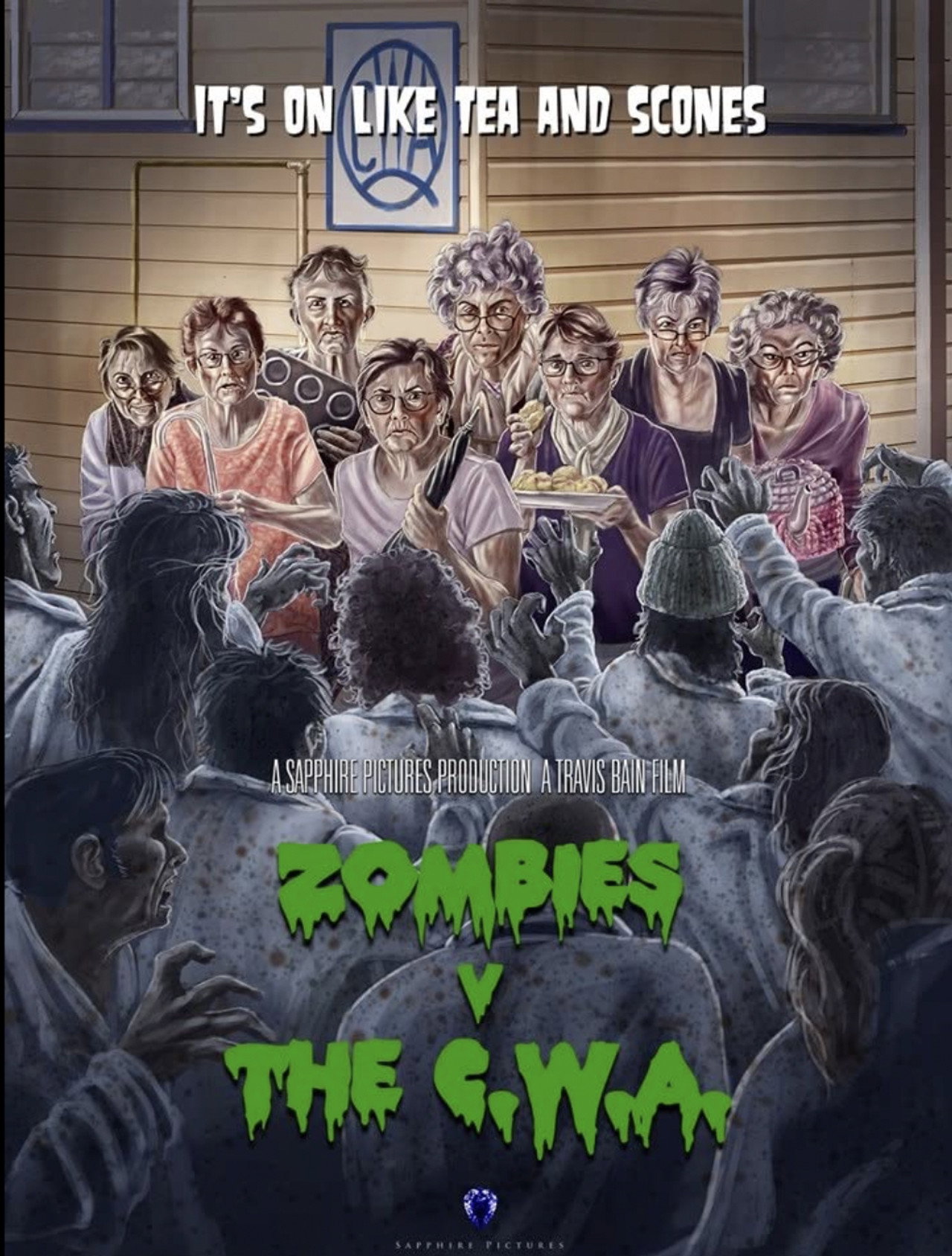 Zombies V the C.W.A. Backdrop
