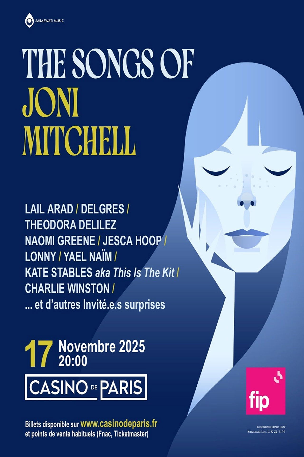 The Songs of Joni Mitchell - with Yaël Naïm, Charlie Winston, Delgrés… Backdrop