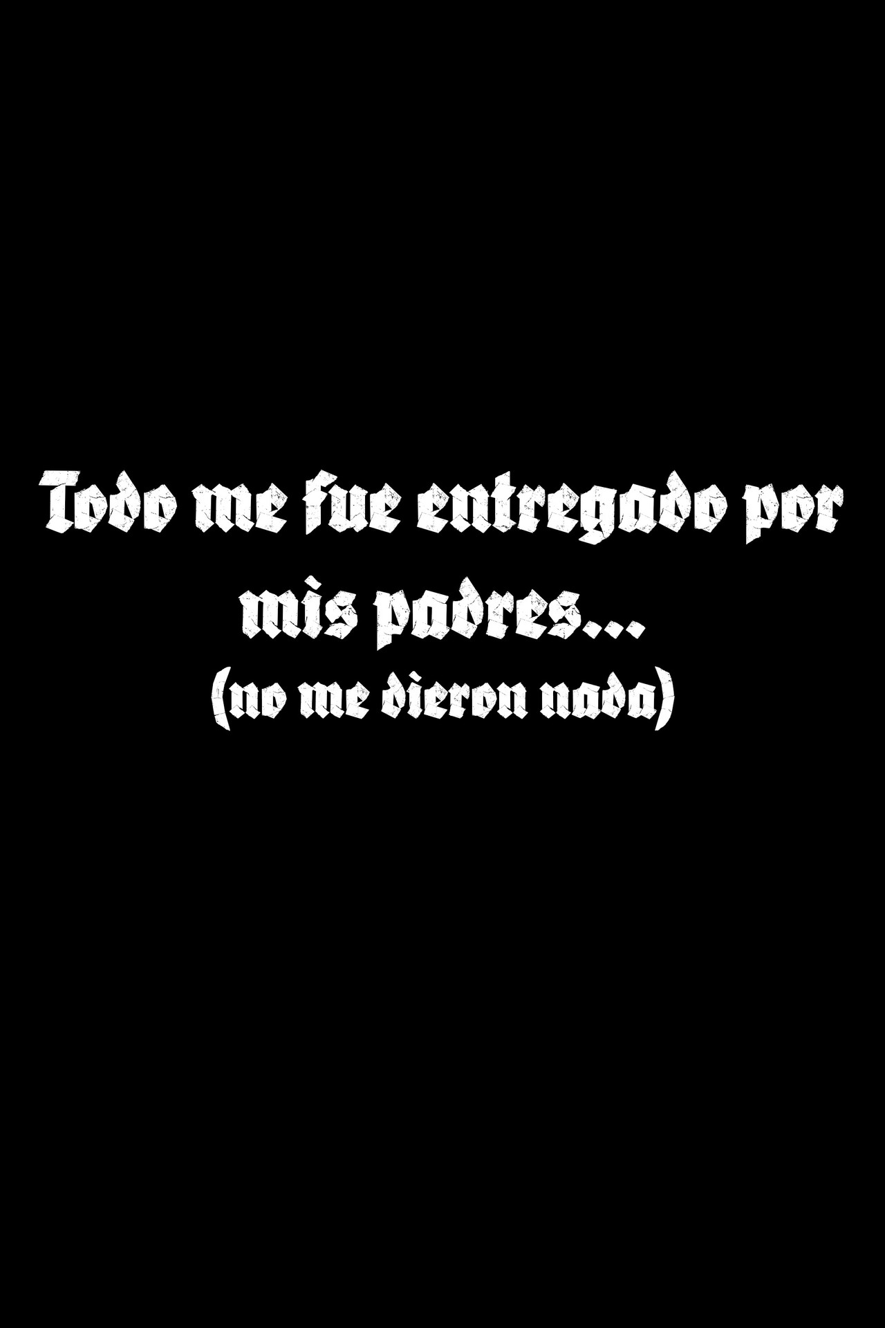 Todo me fue entregado por mis padres... filmaffisch