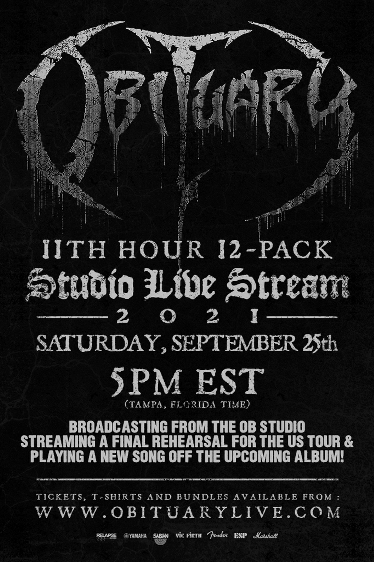 Obituary - 11th Hour 12-Pack Live Stream filmaffisch