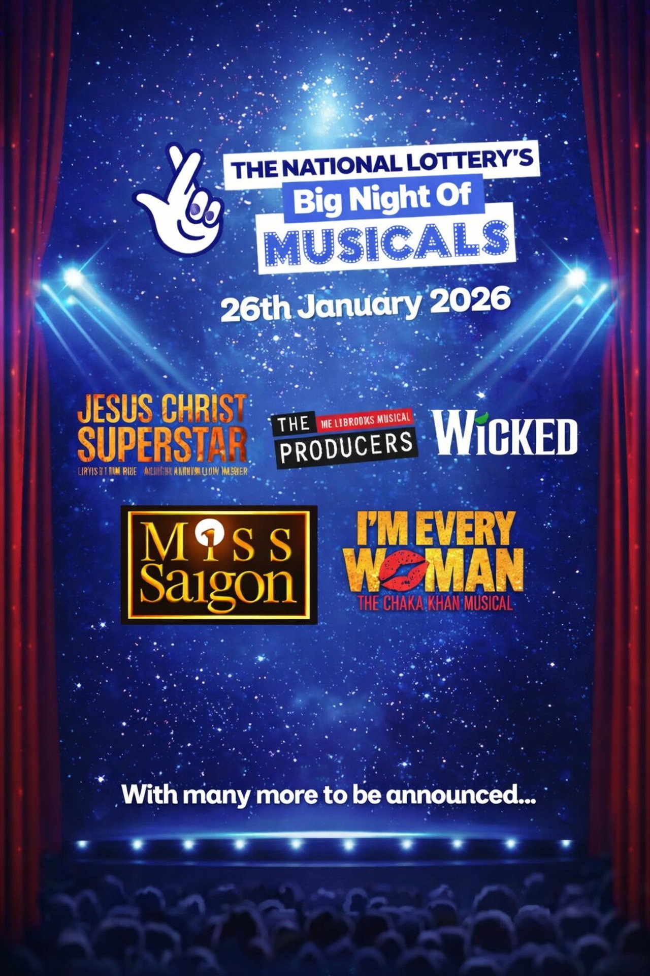 Big Night of Musicals 2026 by the National Lottery Backdrop