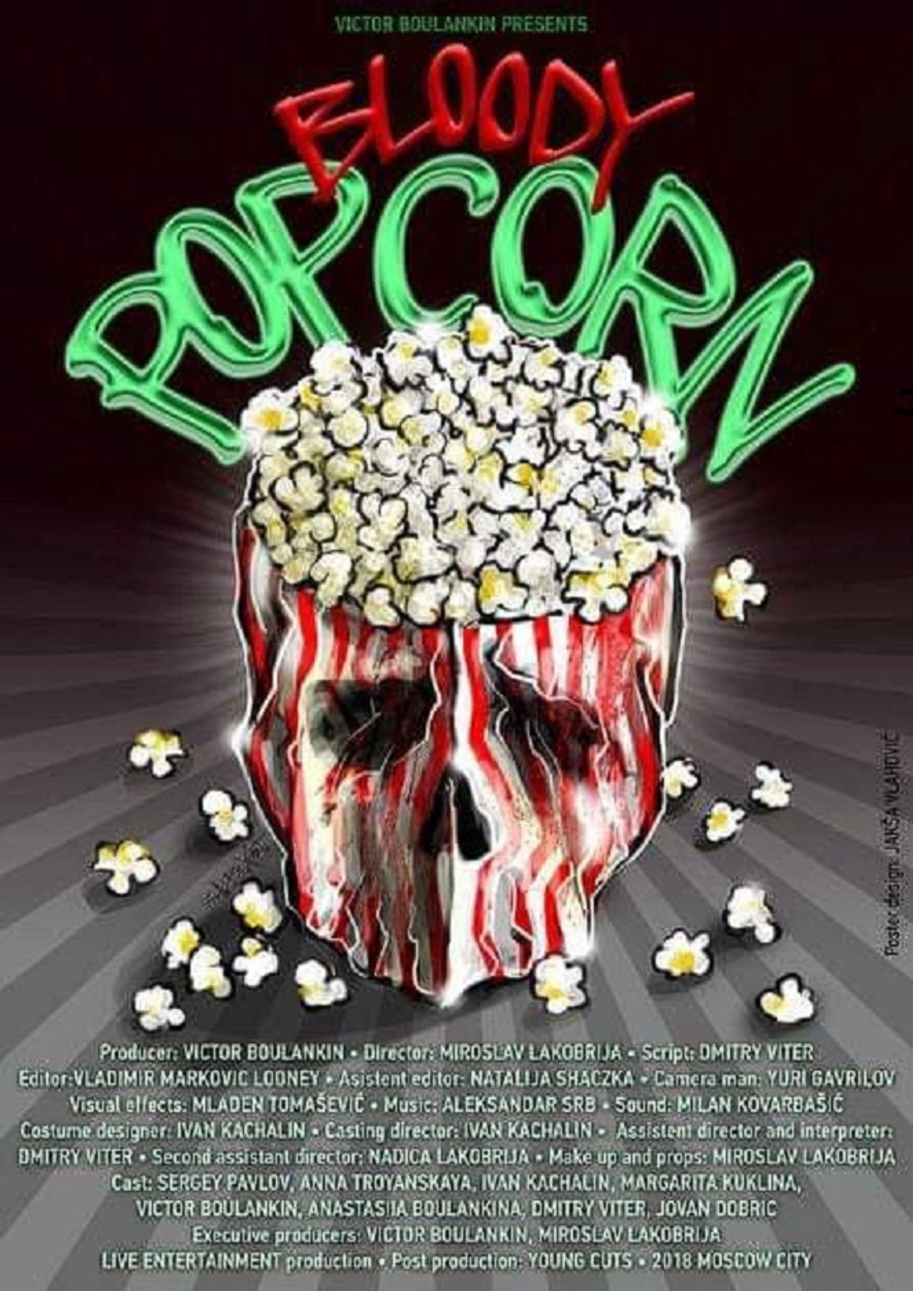 Bloody Popcorn Backdrop