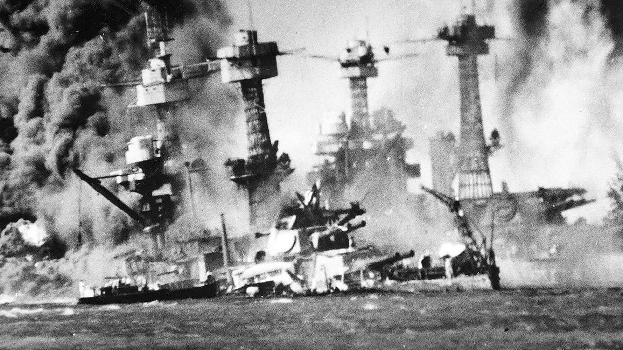 Scen från Pearl Harbor - 7:e december 1941