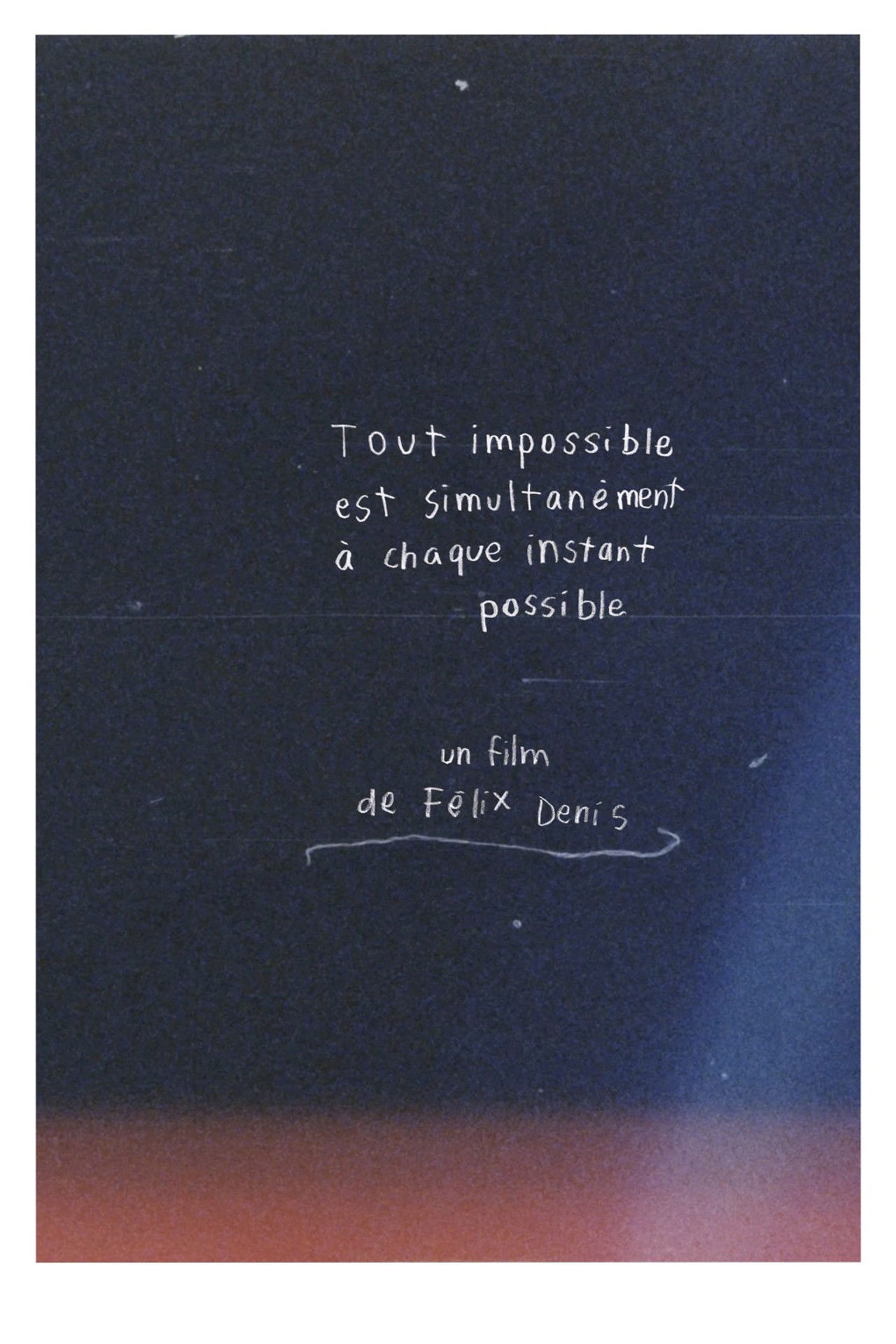 Tout impossible est simultanément à chaque instant possible poster